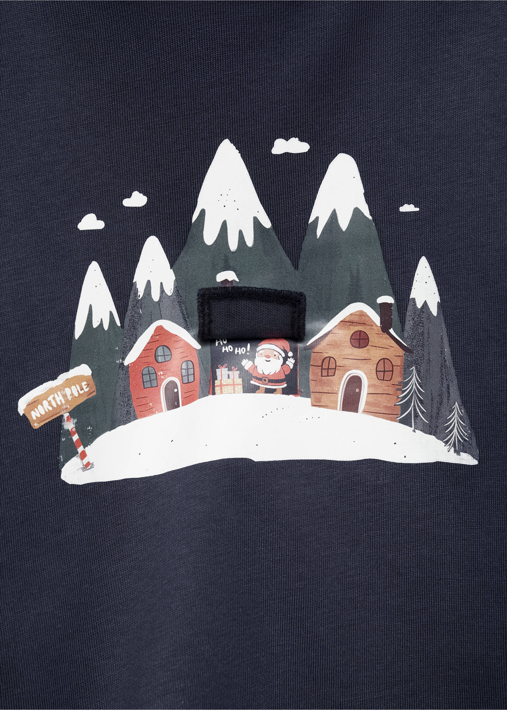 T-Shirt mit Weihnachtsmotiv - Detail des Artikels 0, Dunkles Marineblau. Ref: 77009412-00.