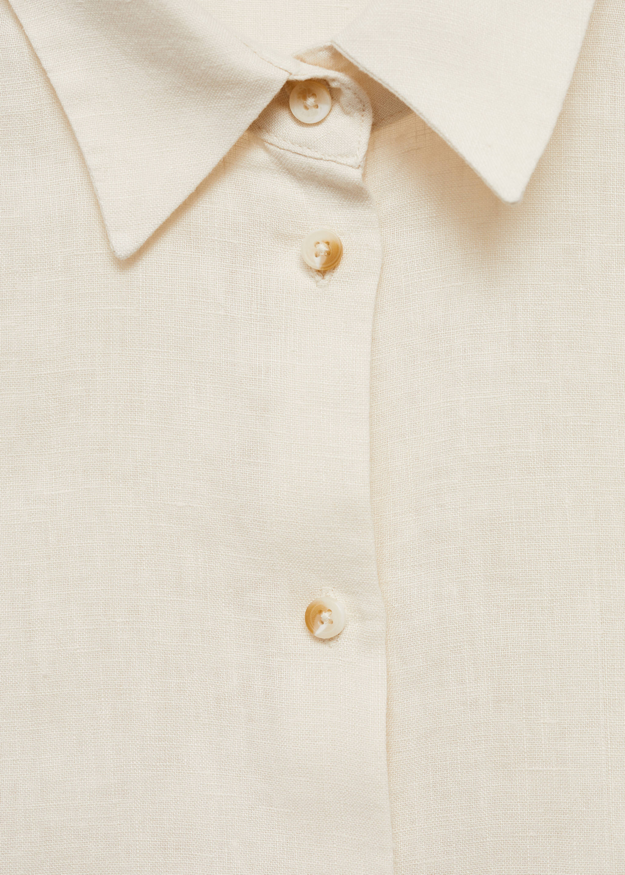 Short sleeve linen-blend shirt - Details of the article 8