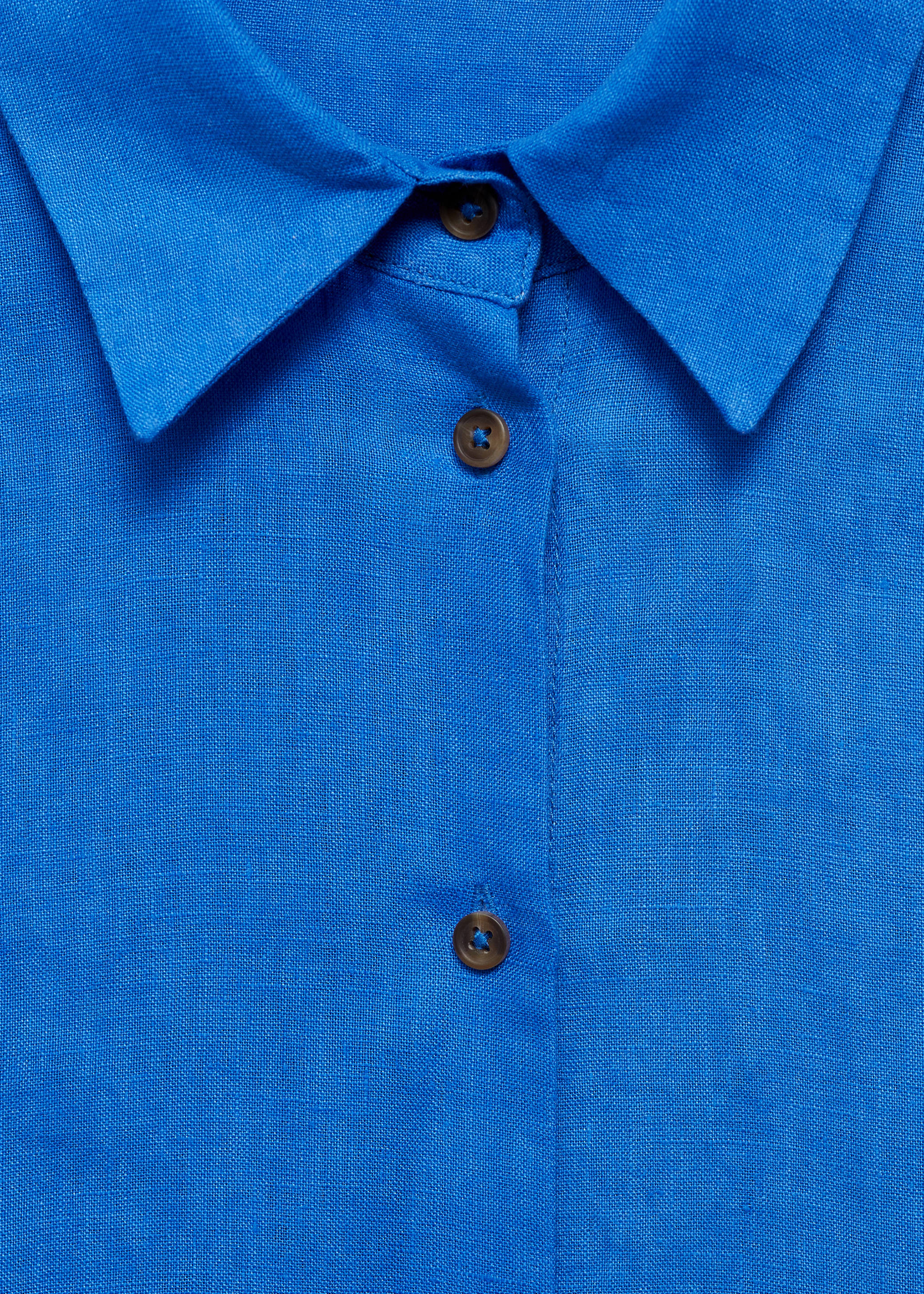 Short sleeve linen-blend shirt - Details of the article 8