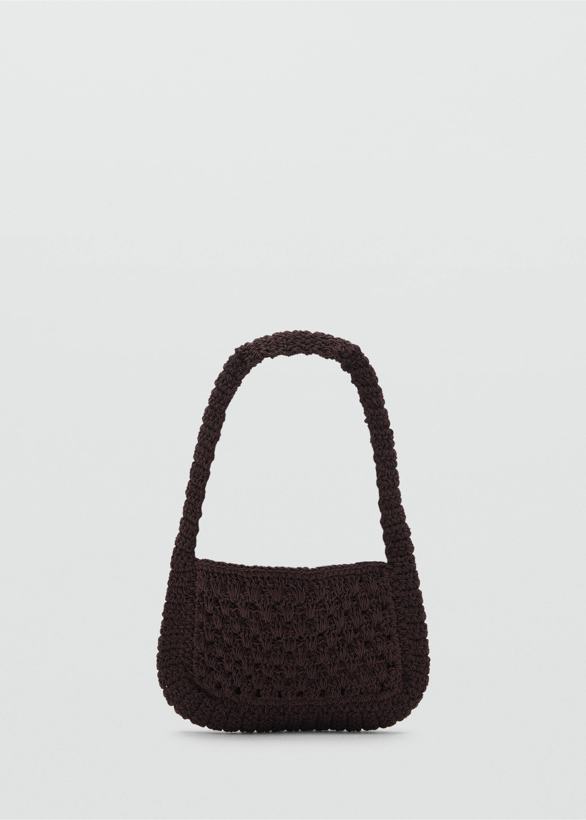 Sac porté main crochet - Article sans modèle, Chocolat. Ref: 77010246-00.