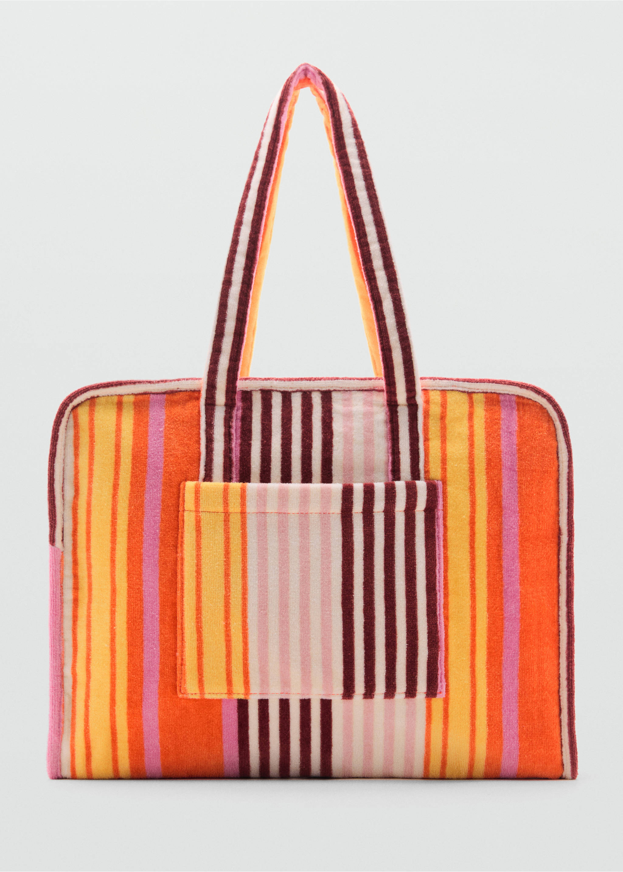 Sac texture éponge imprimé - Article sans modèle, Orange. Ref: 77010249-00.