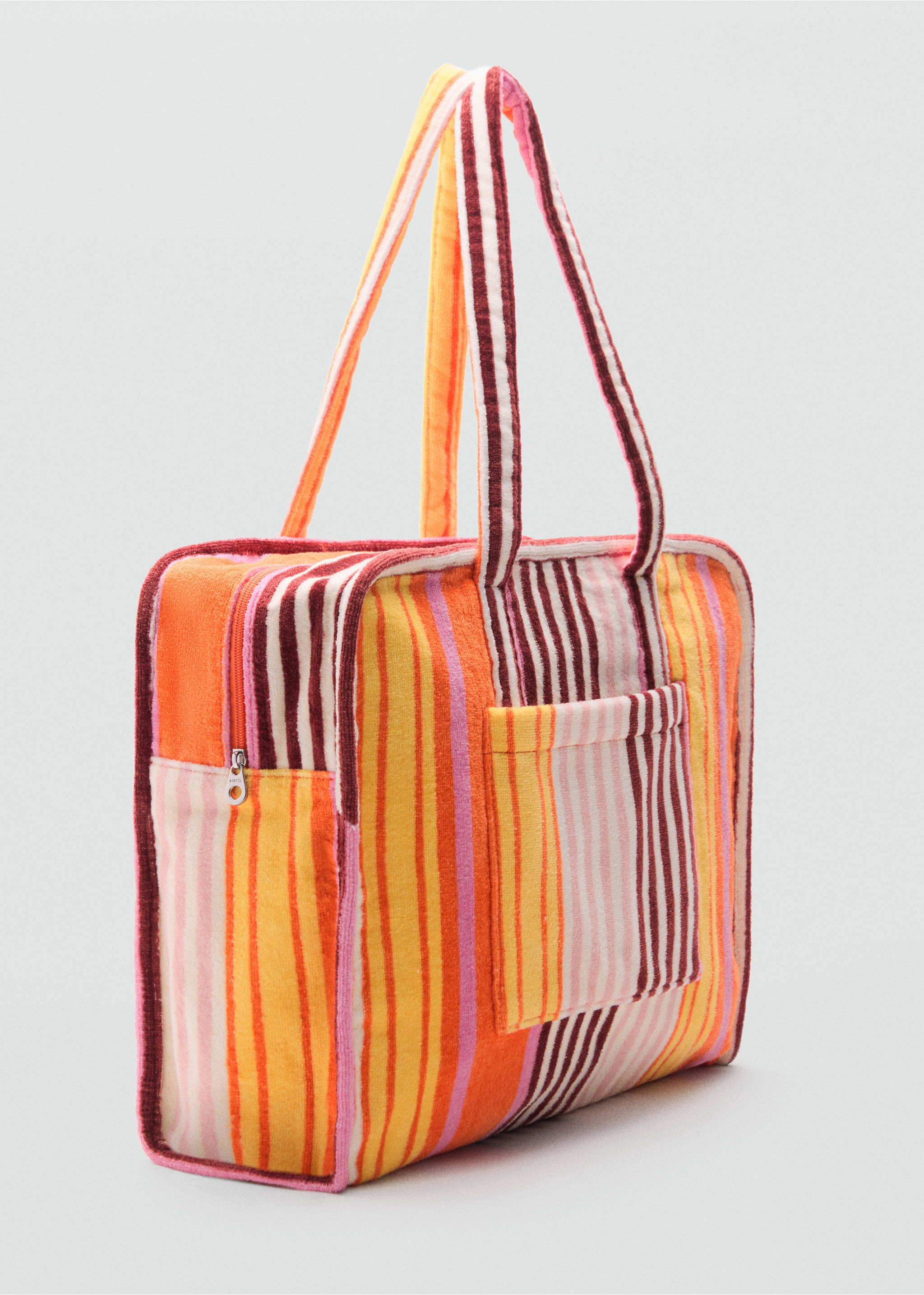 Sac texture éponge imprimé - Plan moyen, Orange. Ref: 77010249-00.