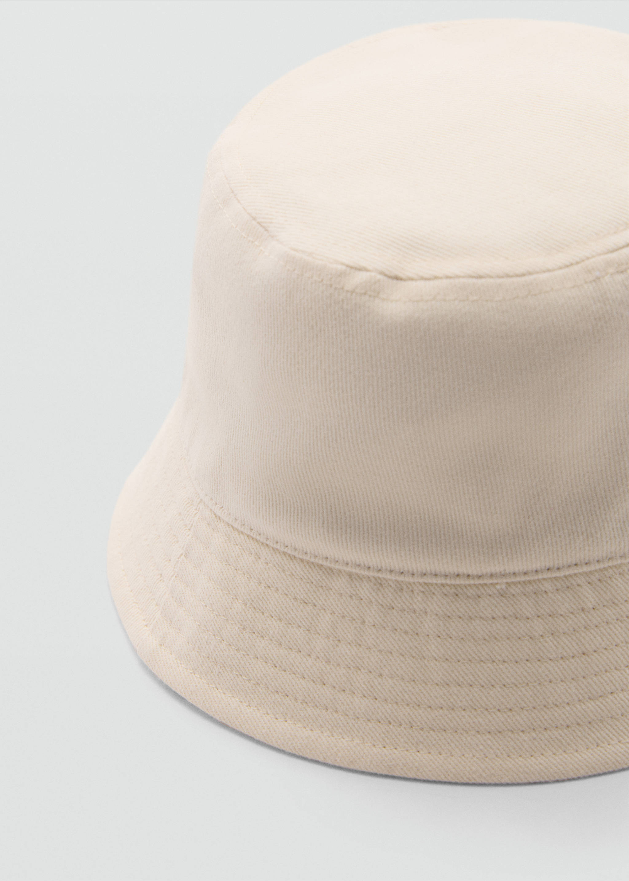 Denim bucket hat - Medium plane, Ecru. Ref: 77010250-00.