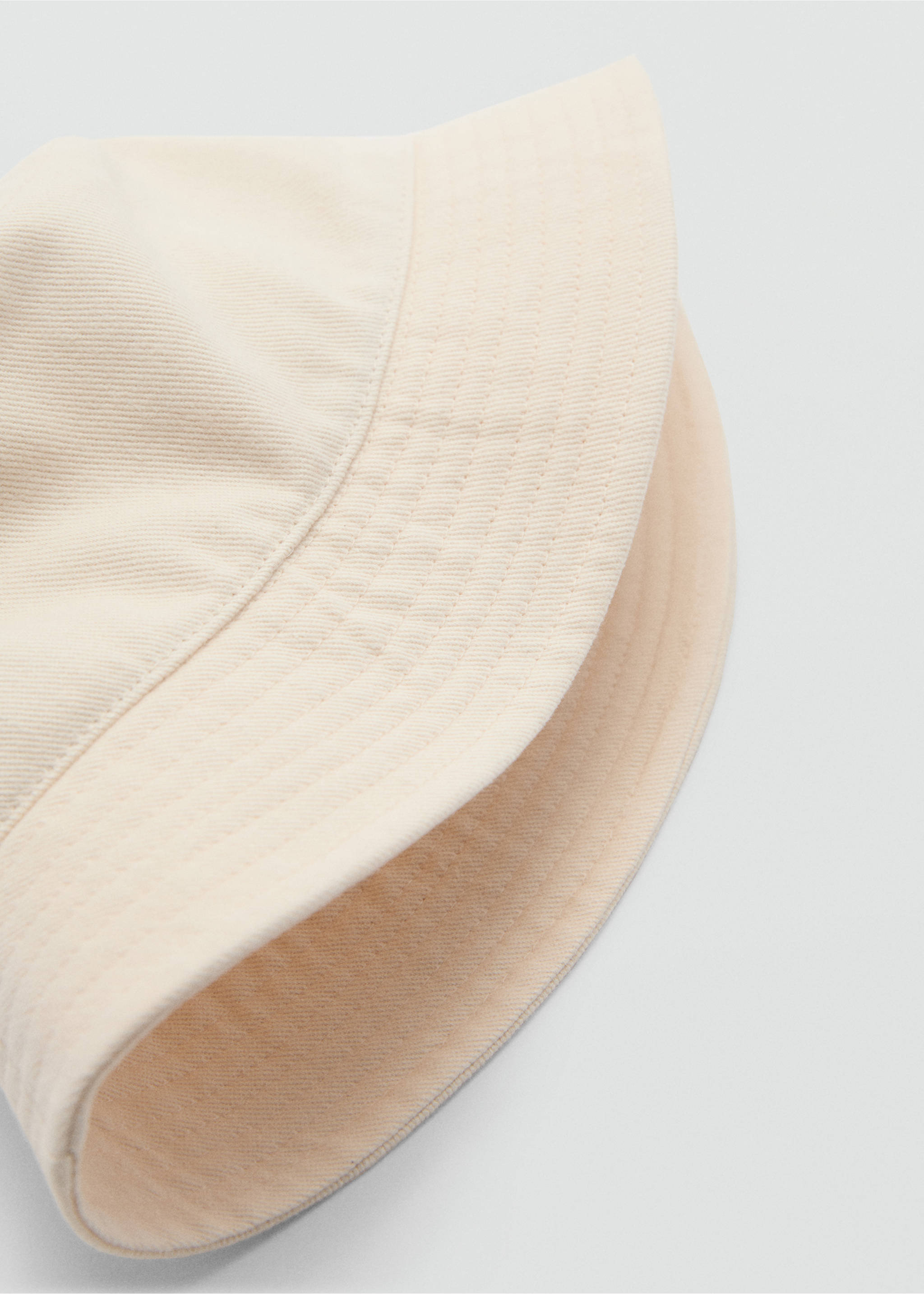 Denim bucket hat - Details of the article 1, Ecru. Ref: 77010250-00.