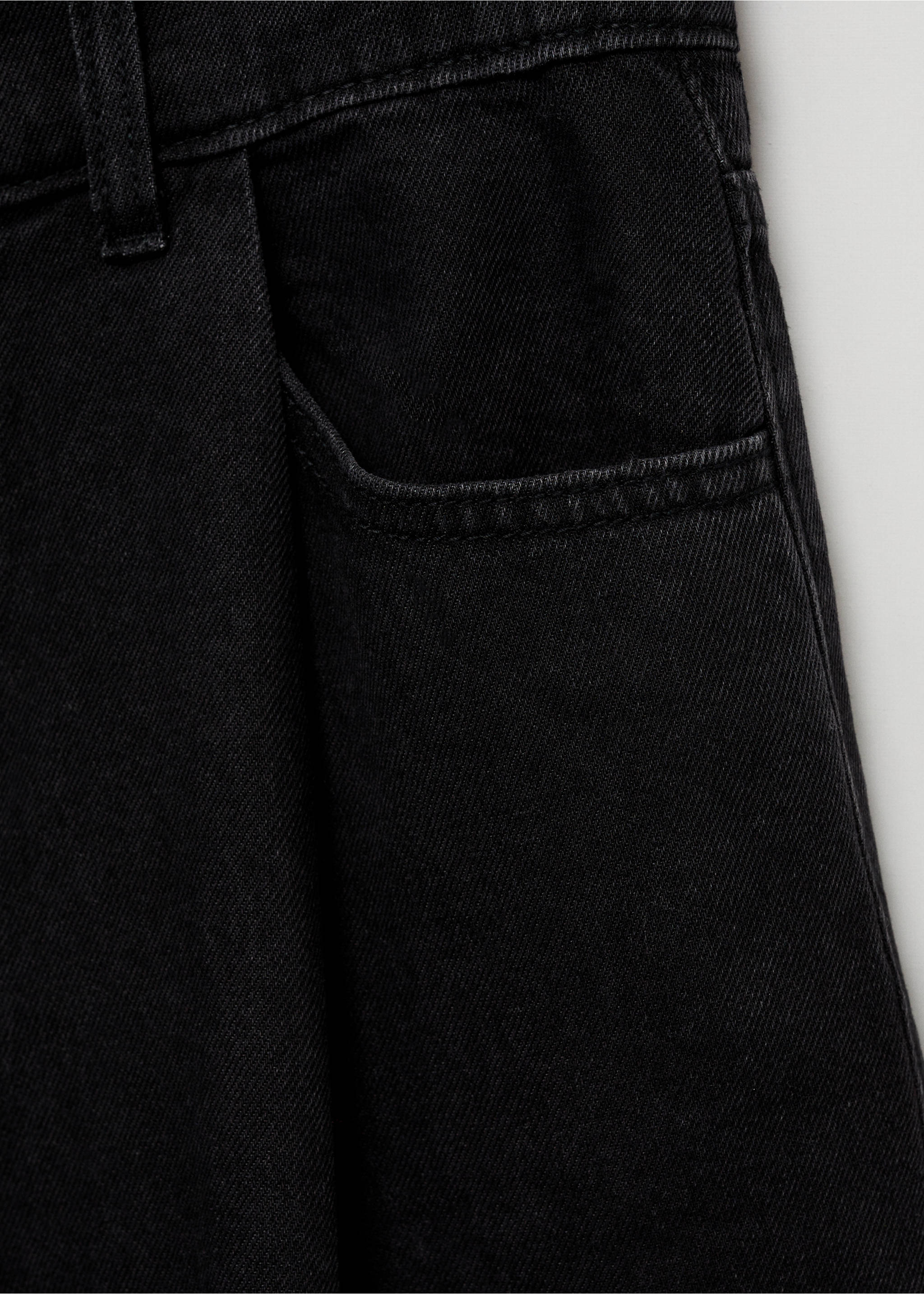 Shorts vaqueros rectos - Detalle del artículo 0, Denim negro. Ref: 77010256-00.