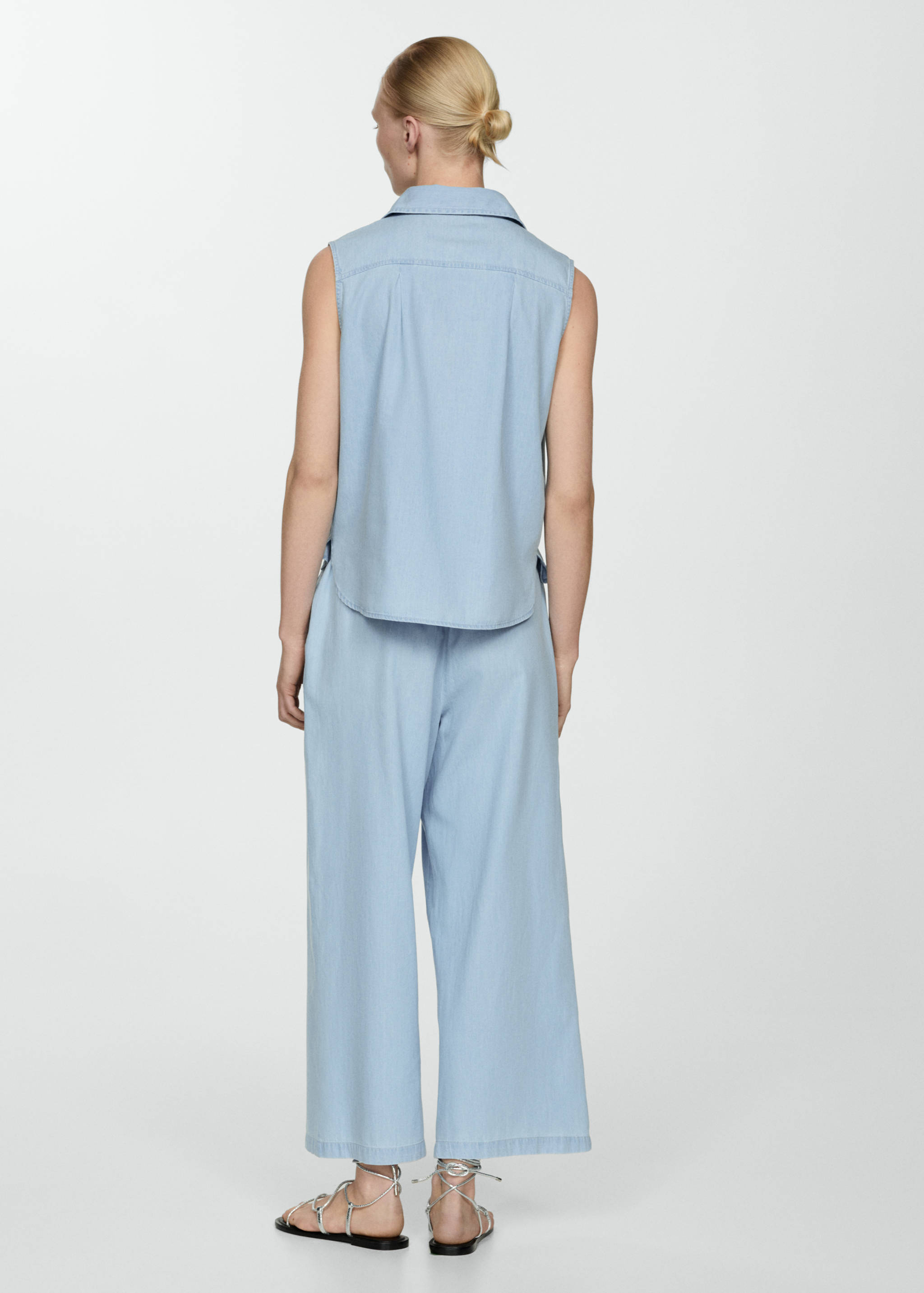 Παντελόνι βαμβάκι ριχτό - Πίσω όψη προϊόντος