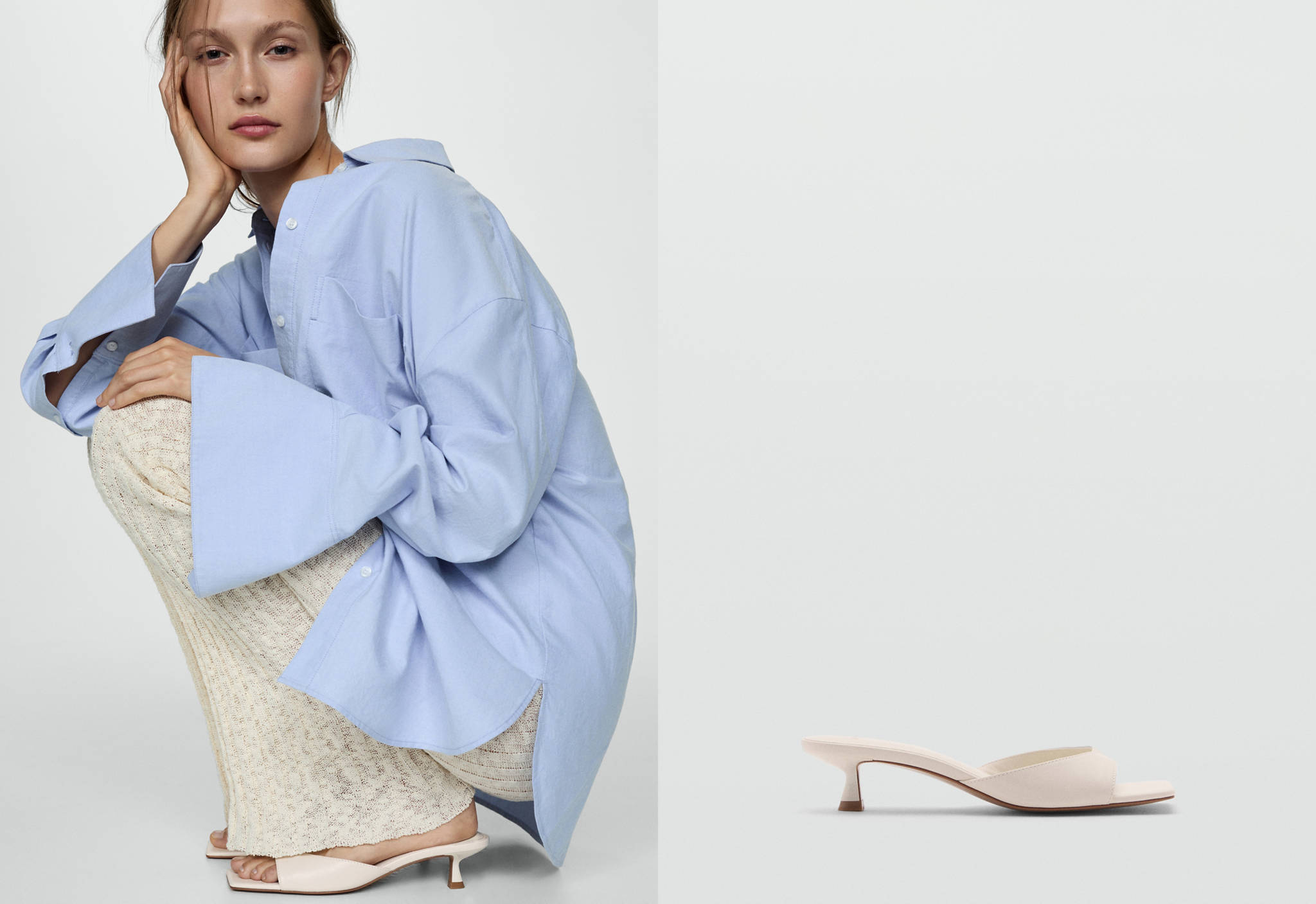 Heel non-structured sandals - Panoramic plane