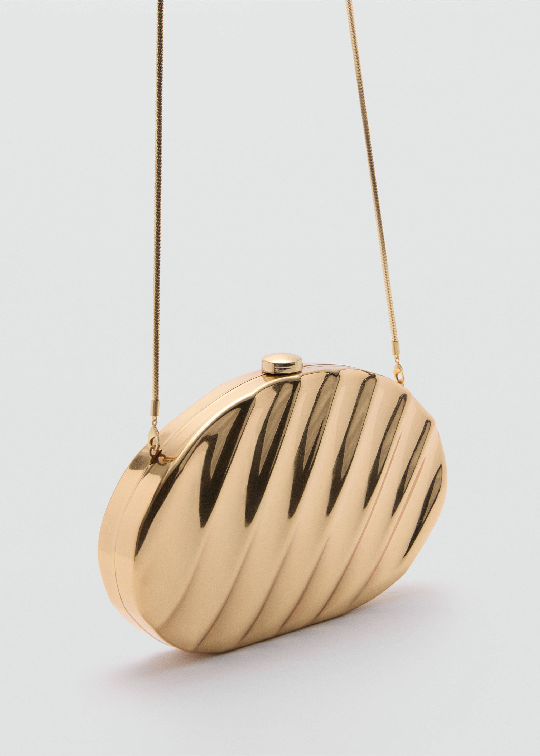 Metallic-Clutch - Mittlere Ansicht, Gold. Ref: 77010259-00.