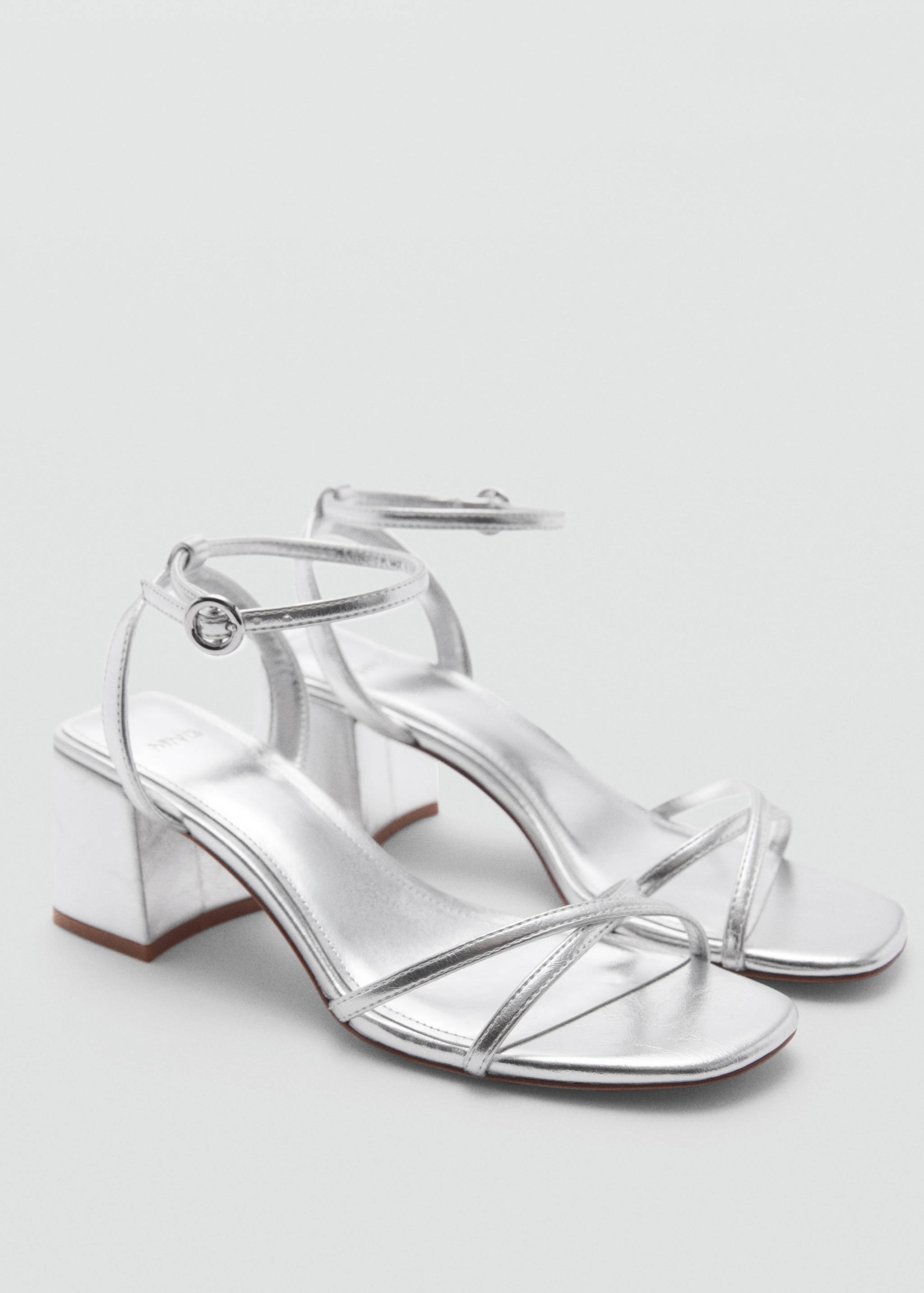 Metallic straps sandals - Medium plane