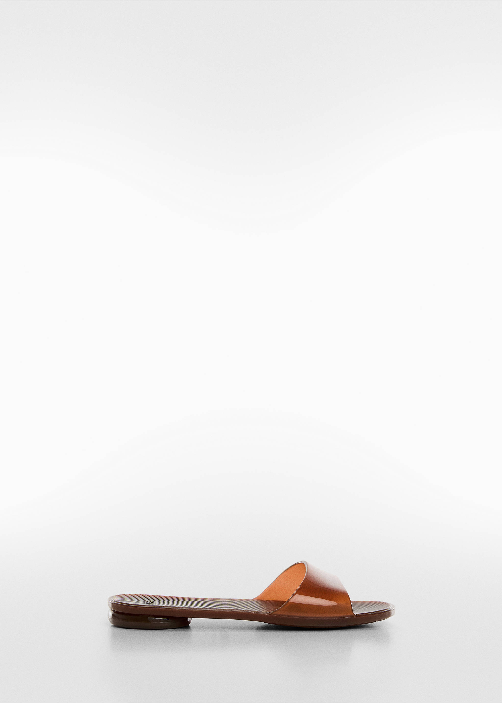 Semi-transparent strappy sandals - Article without model, Chocolate. Ref: 77010263-00.