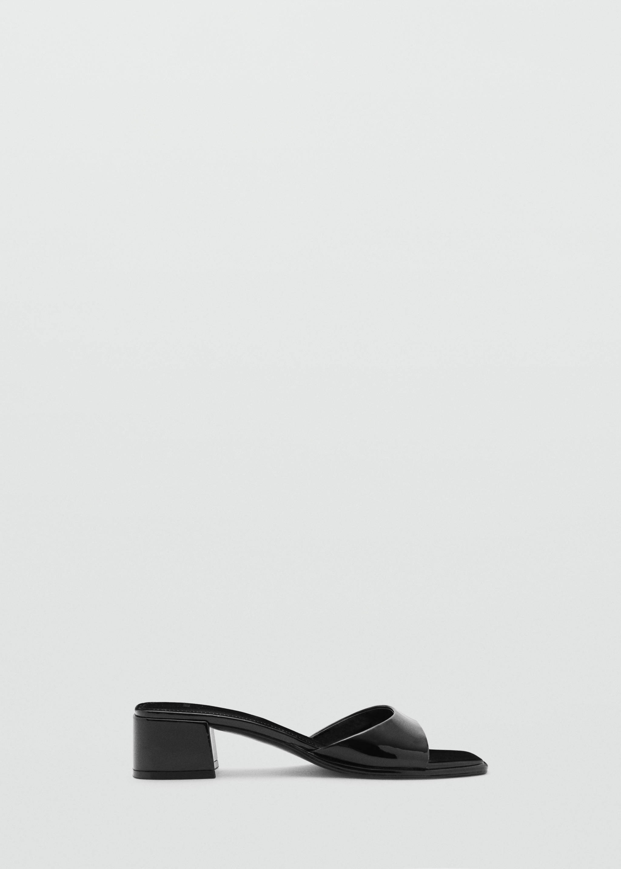 Patent leather effect heeled sandal - Article without model