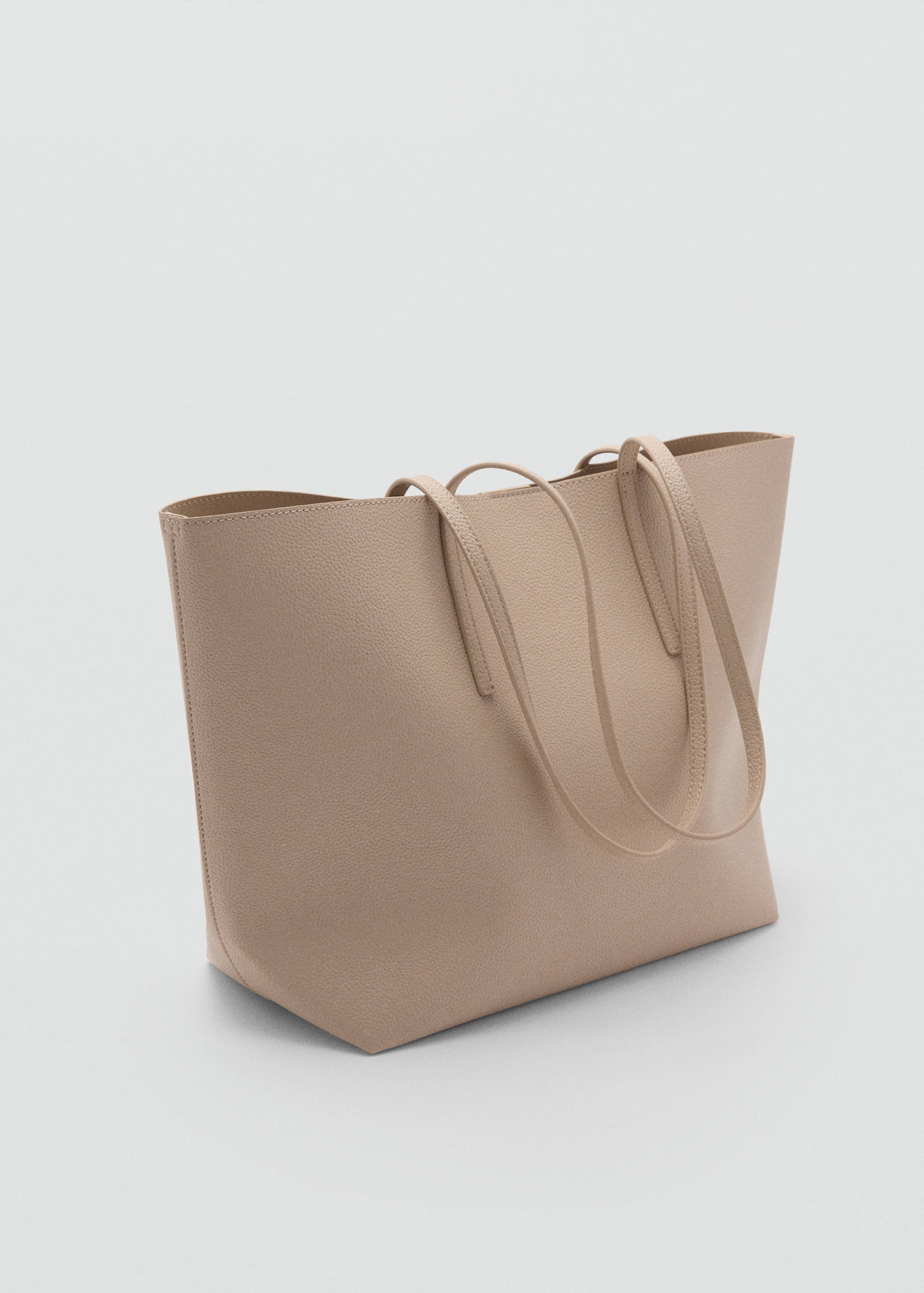Pebbled effect shopper bag - Medium plane