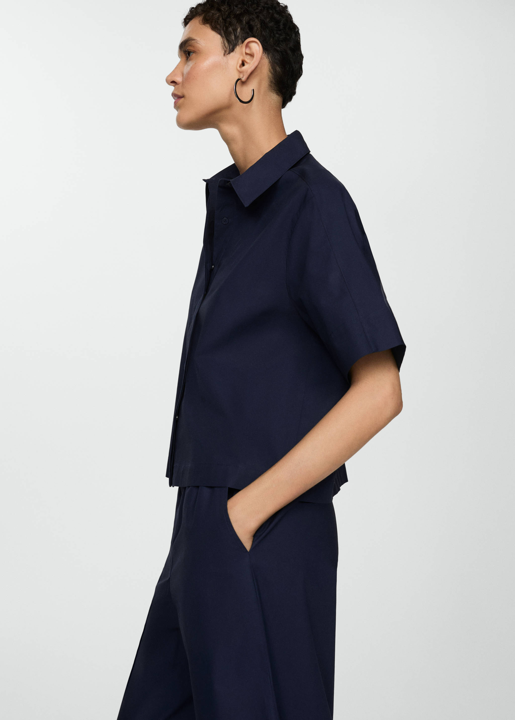 Cotton wide leg trousers - Details of the article 6