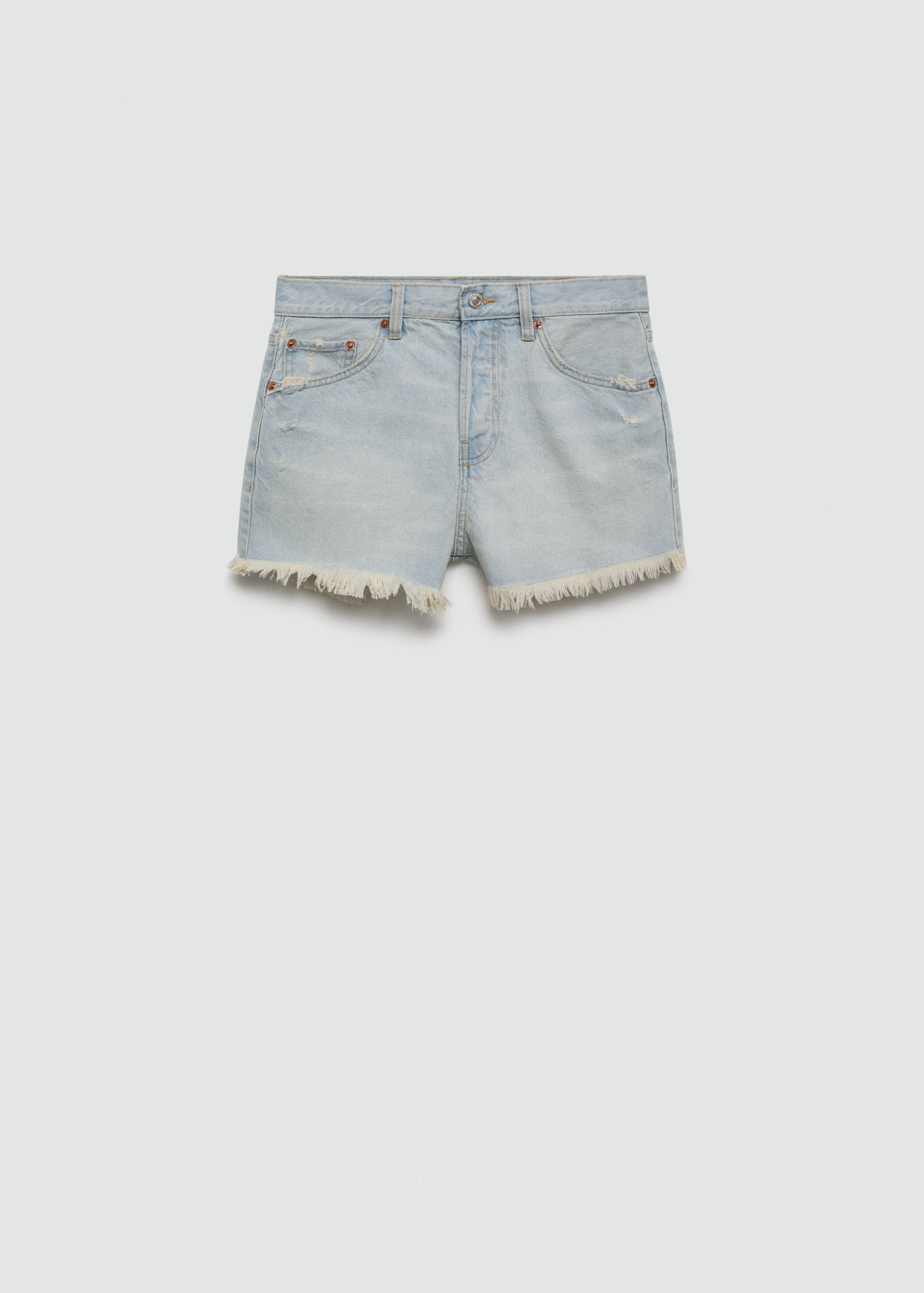 Jeansshorts mit ausgefranstem Saum - Artikel ohne Model