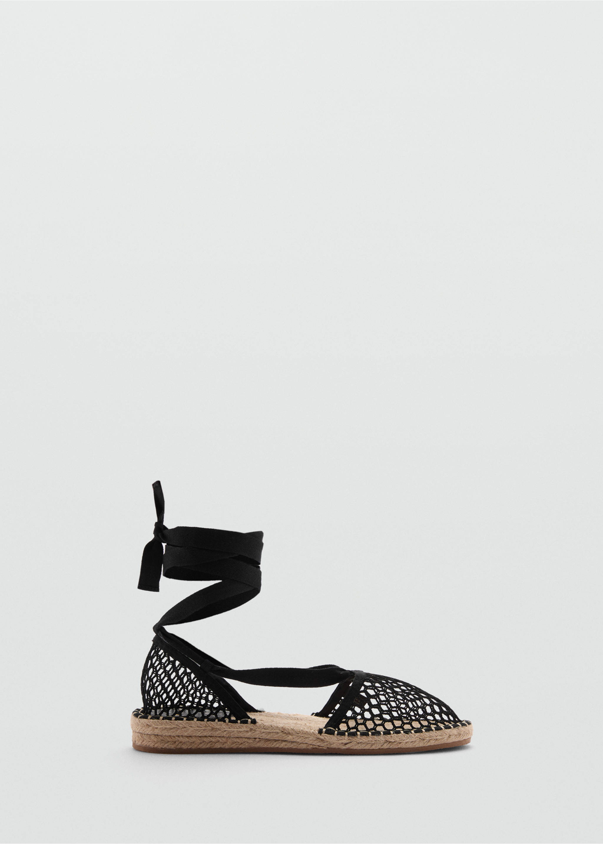 Openwork espadrilles - Article without model, Black. Ref: 77010288-00.