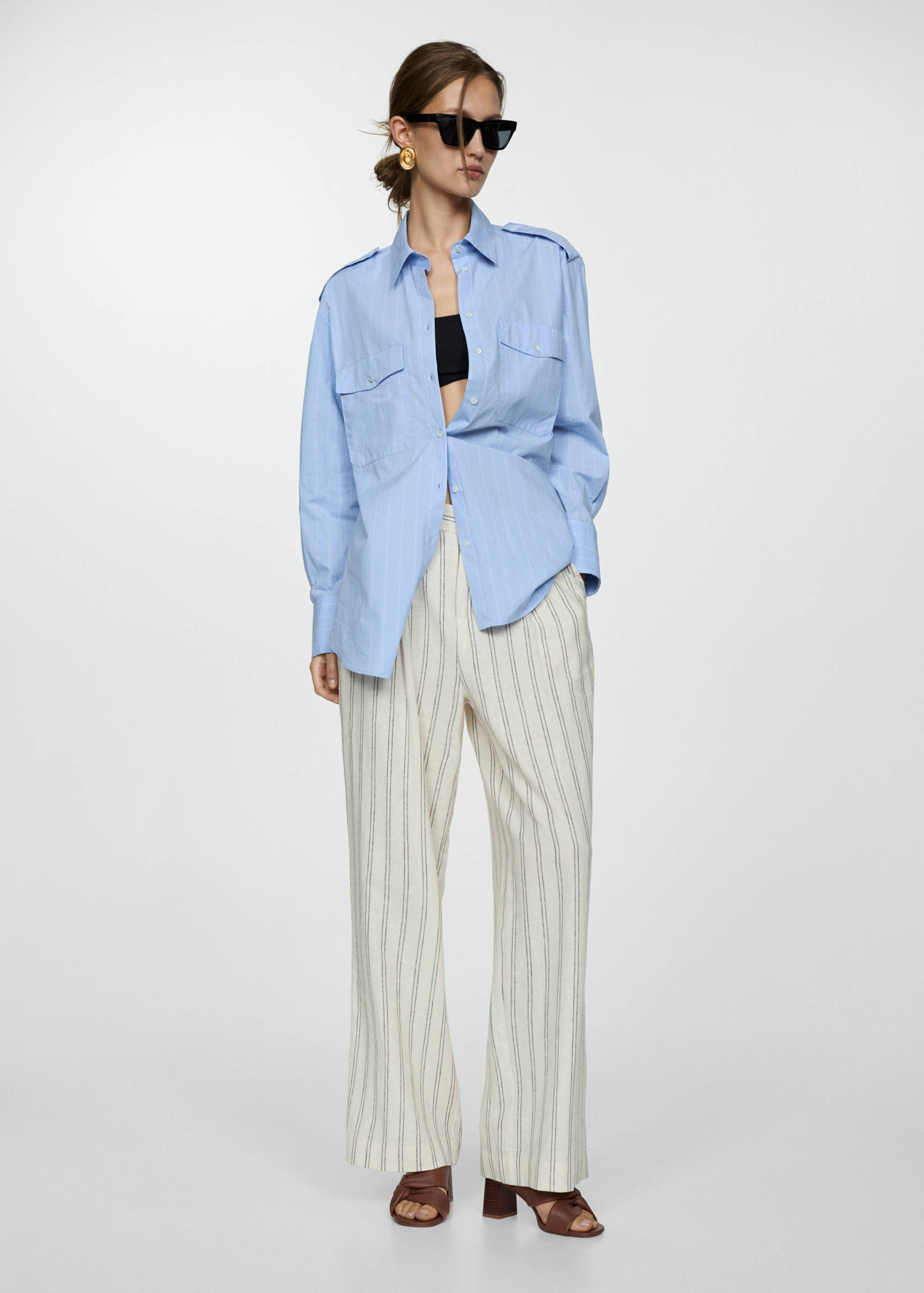 Knot leather sandals - General plane