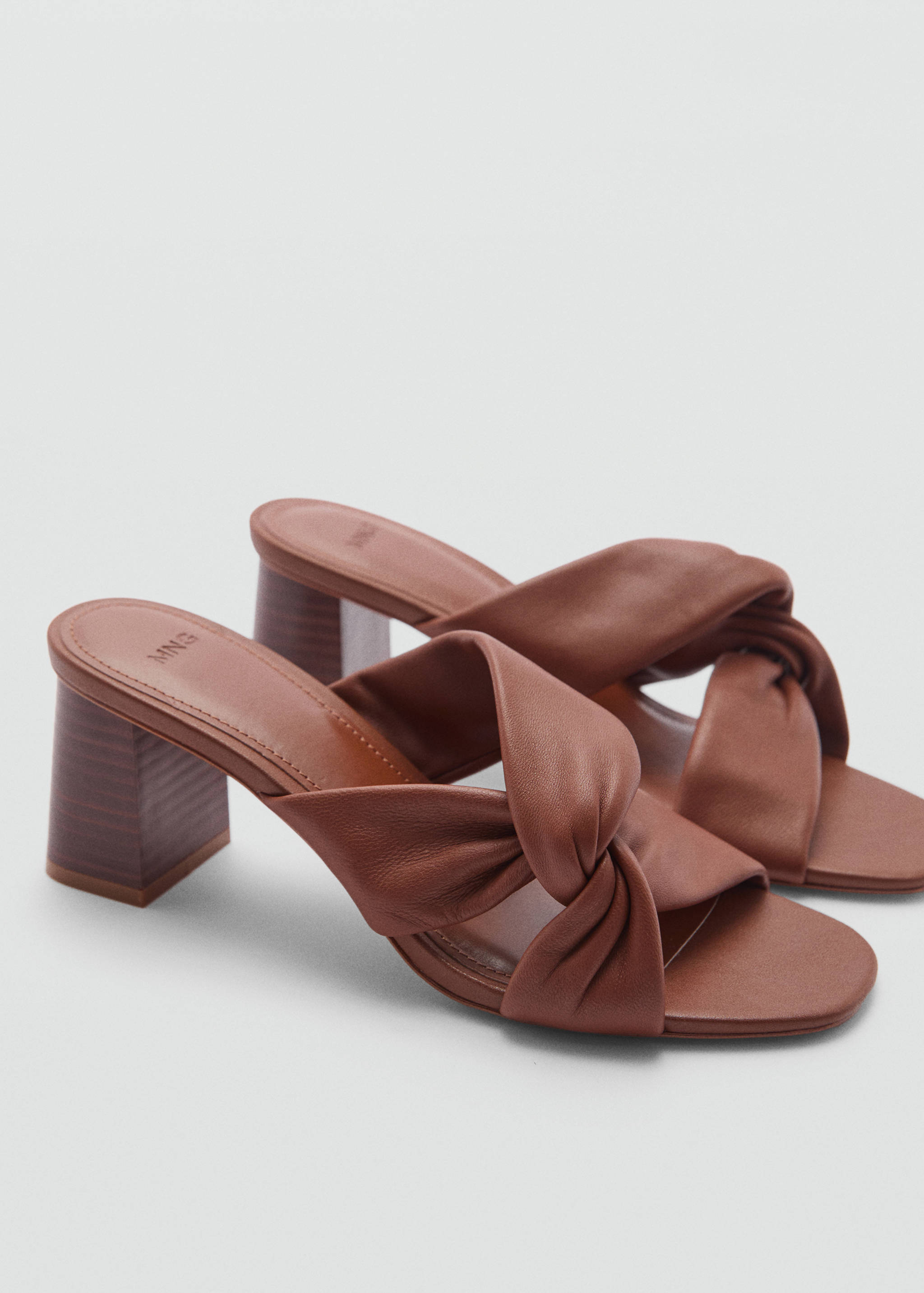 Knot leather sandals - Medium plane