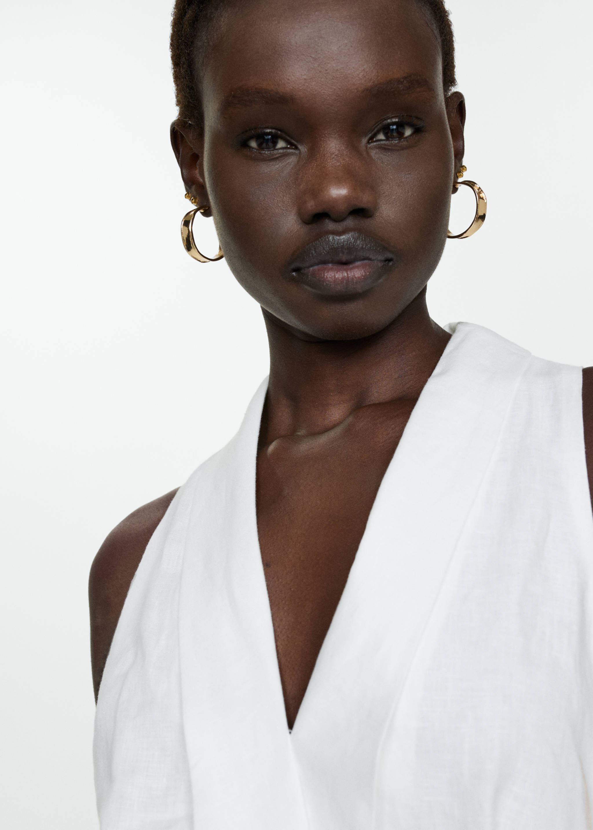 Vestido lino cinturón - Detalle del artículo 1