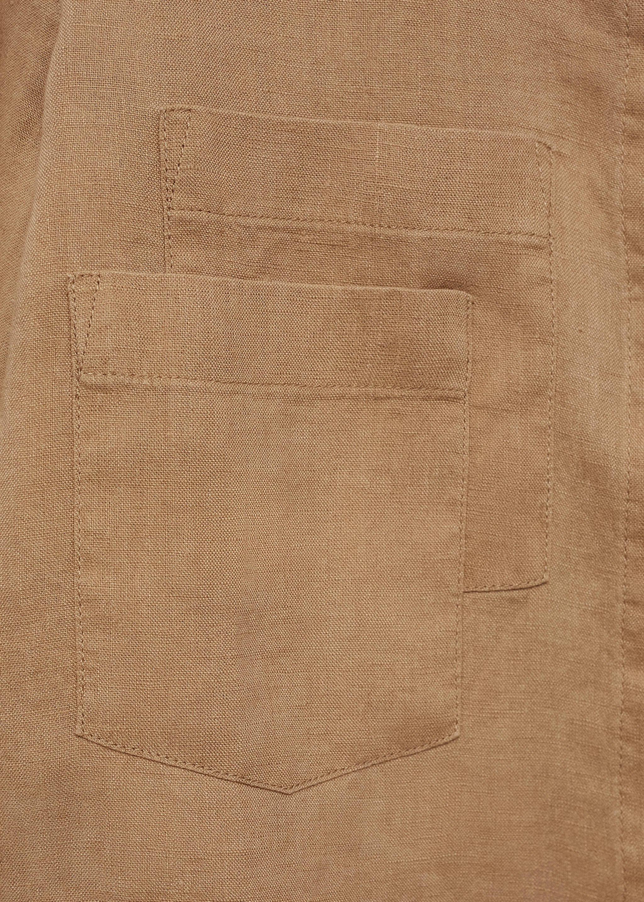 Camisa cropped de linho - Pormenor do artigo 0