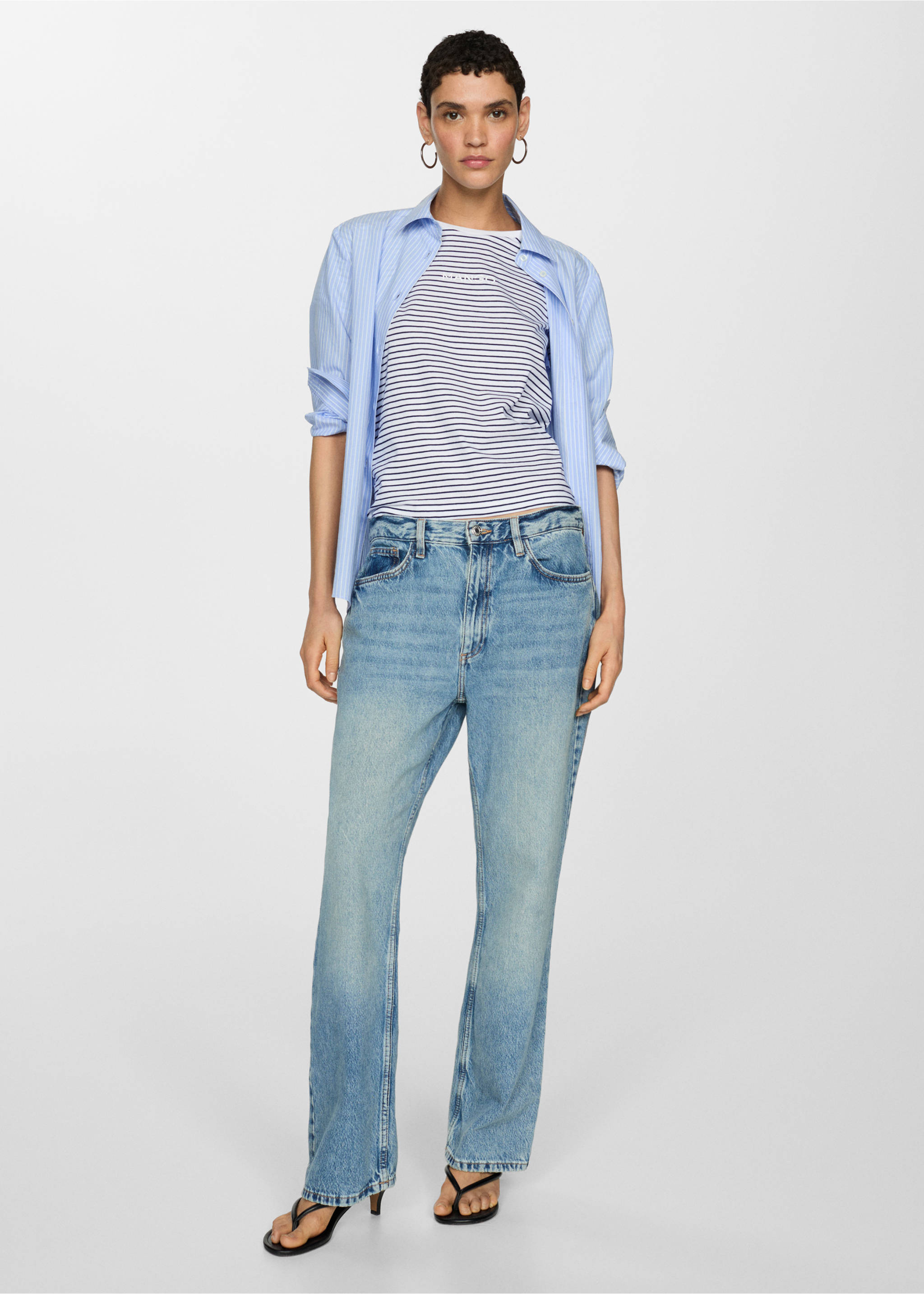 Striped logo T-shirt - General plane, Navy. Ref: 77010355-00.