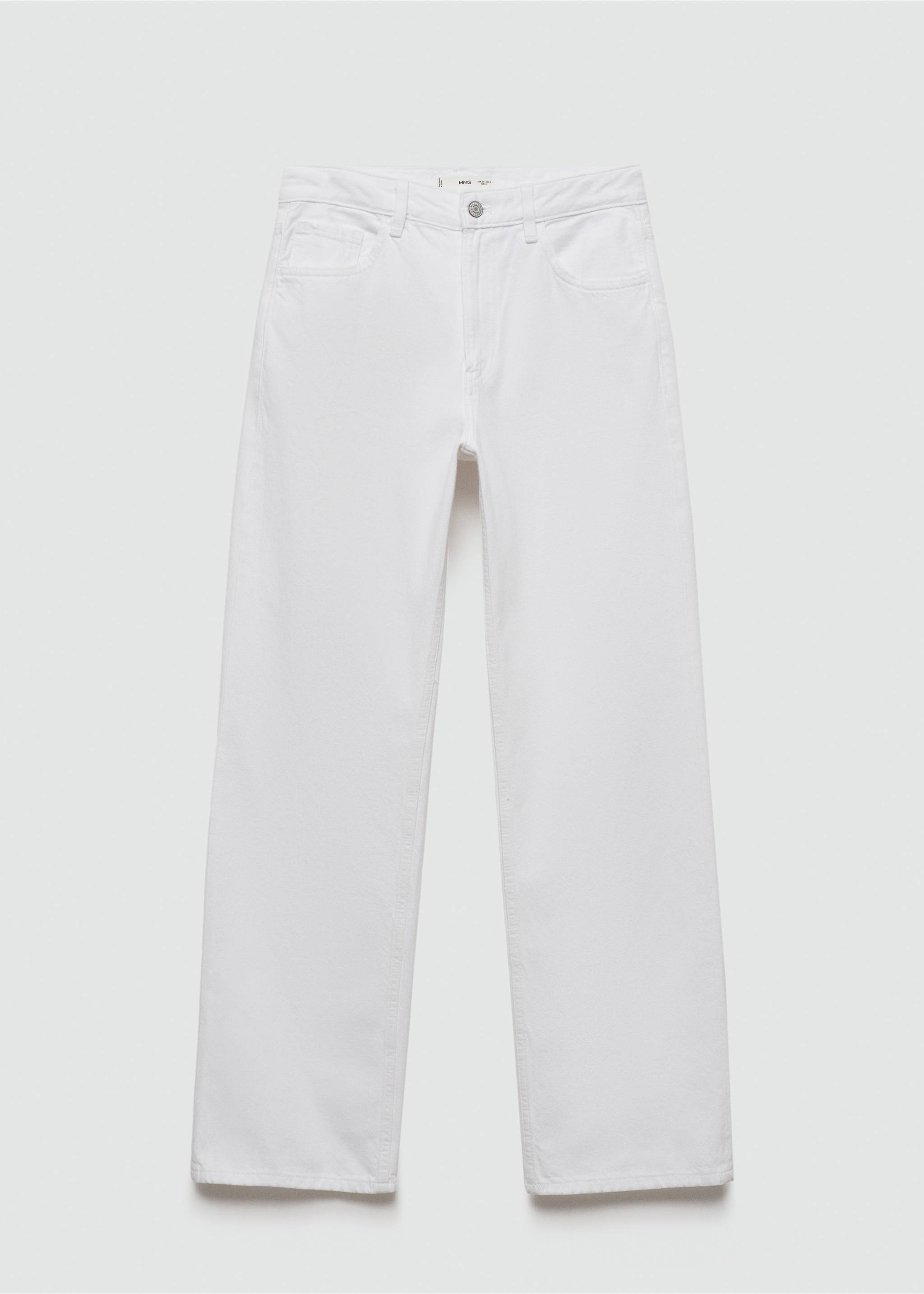 Mid-rise straight jeans - Article without model, White. Ref: 77010358-00.