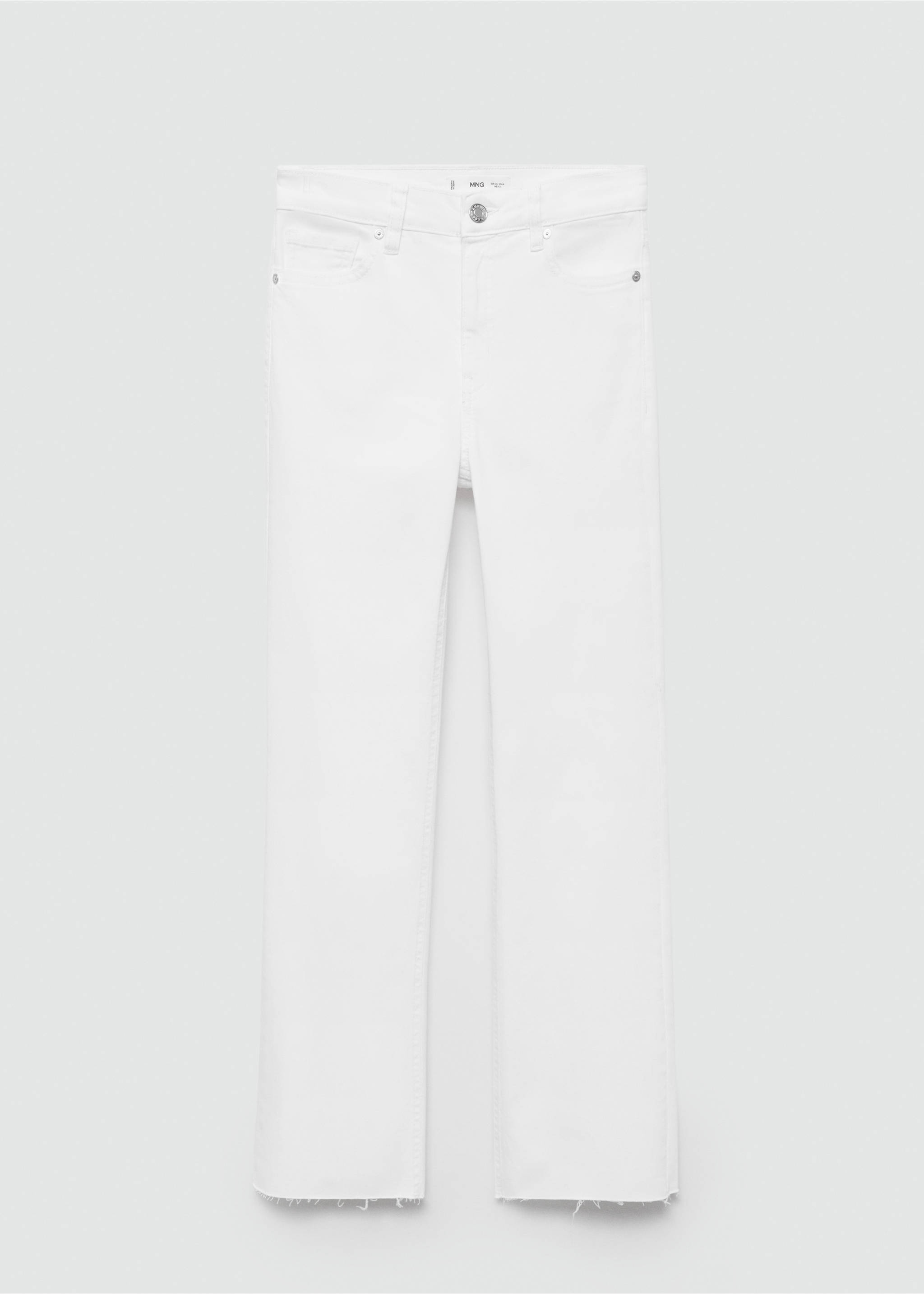 Flared-Crop-Jeans Sienna - Artikel ohne Model, Weiß. Ref: 77010360-00.