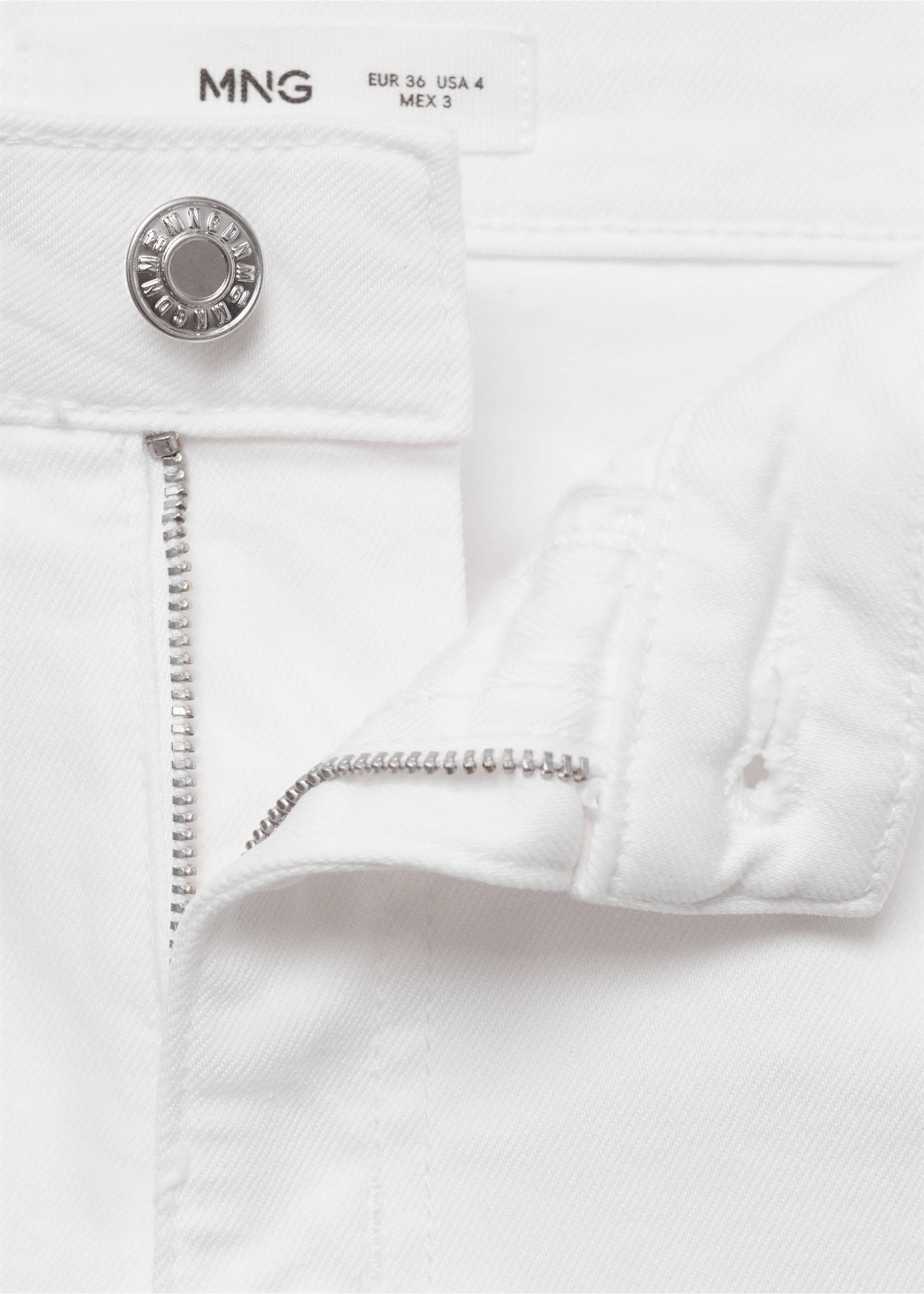 Flared-Crop-Jeans Sienna - Detail des Artikels 8, Weiß. Ref: 77010360-00.