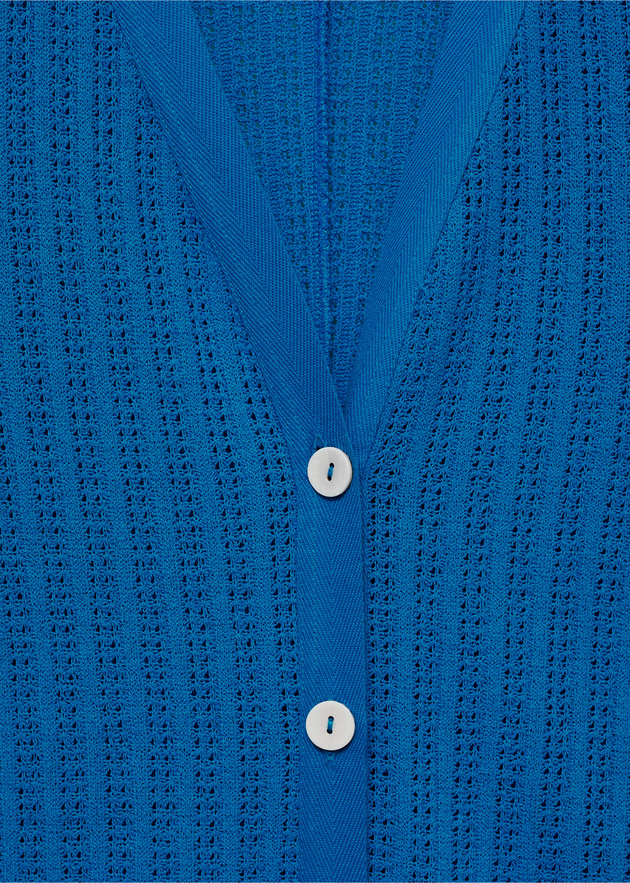 Button crochet dress - Details of the article 8, Blue. Ref: 77010366-00.