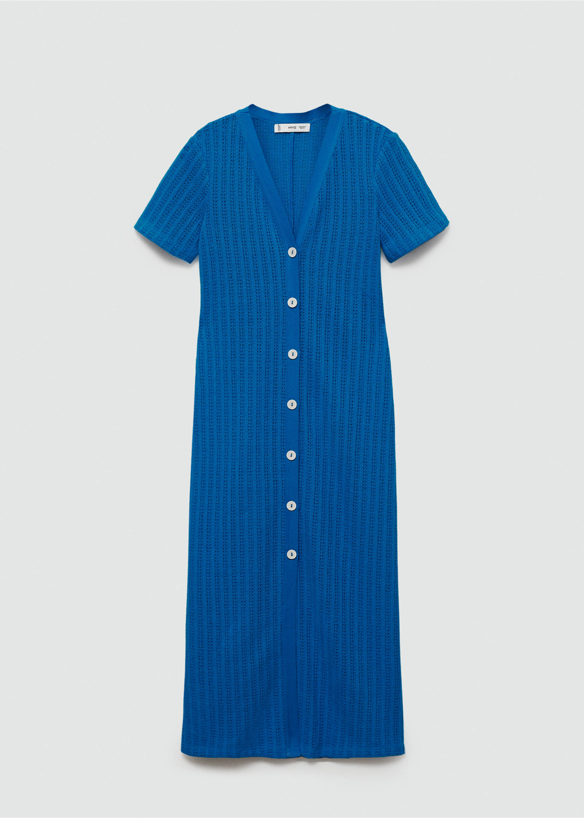 Button crochet dress - Article without model, Blue. Ref: 77010366-00.