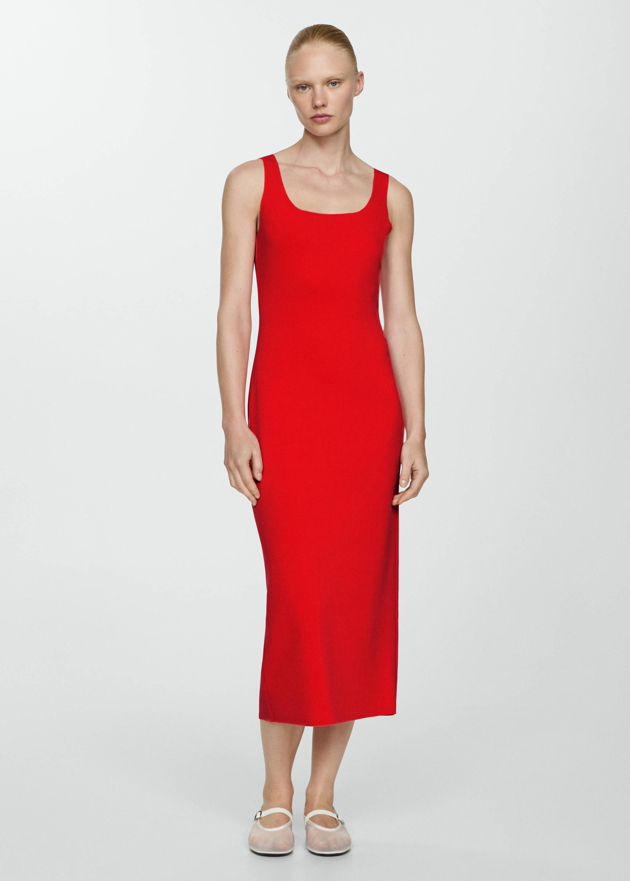 Midi-dress with straps - General plane