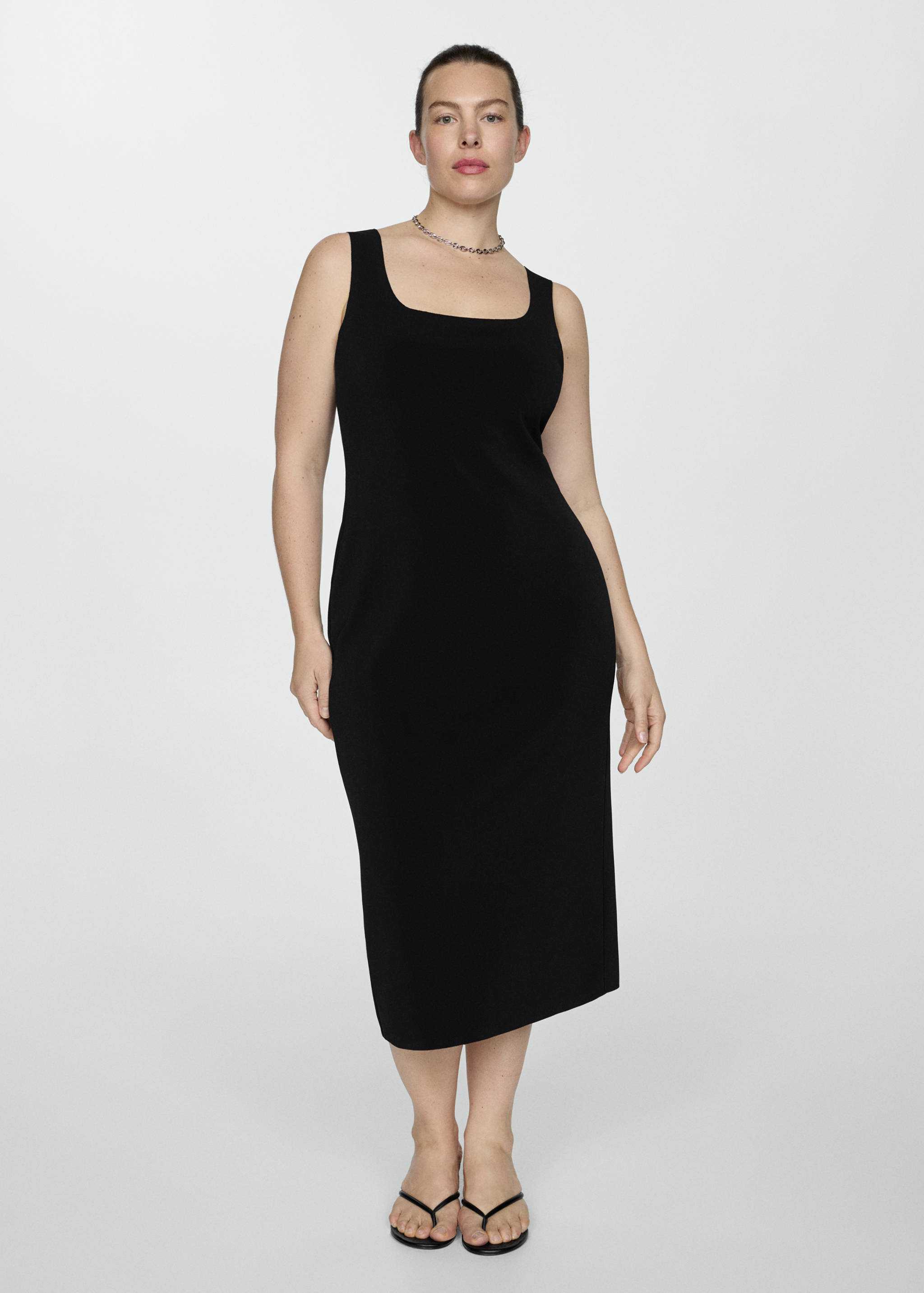 Vestido midi com alças - Pormenor do artigo 3