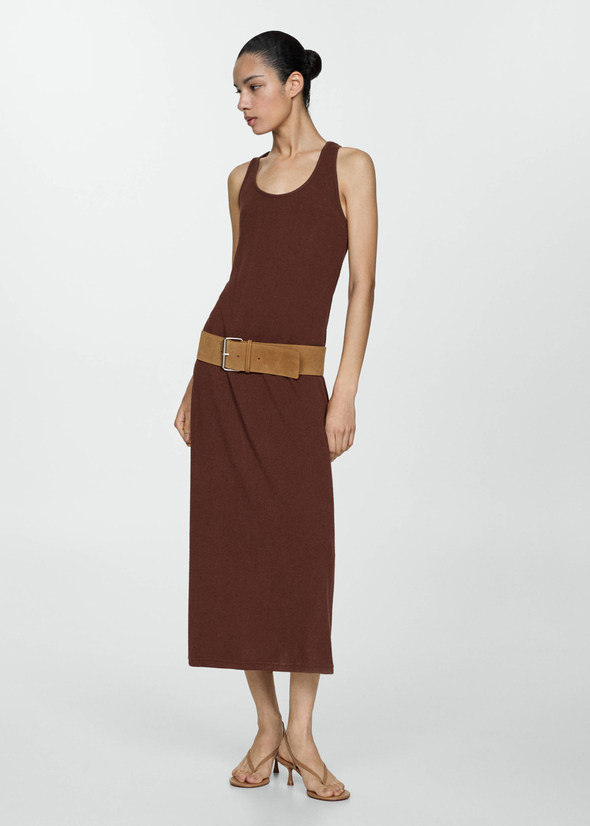 Vestido punto espalda cruzada - Plano general