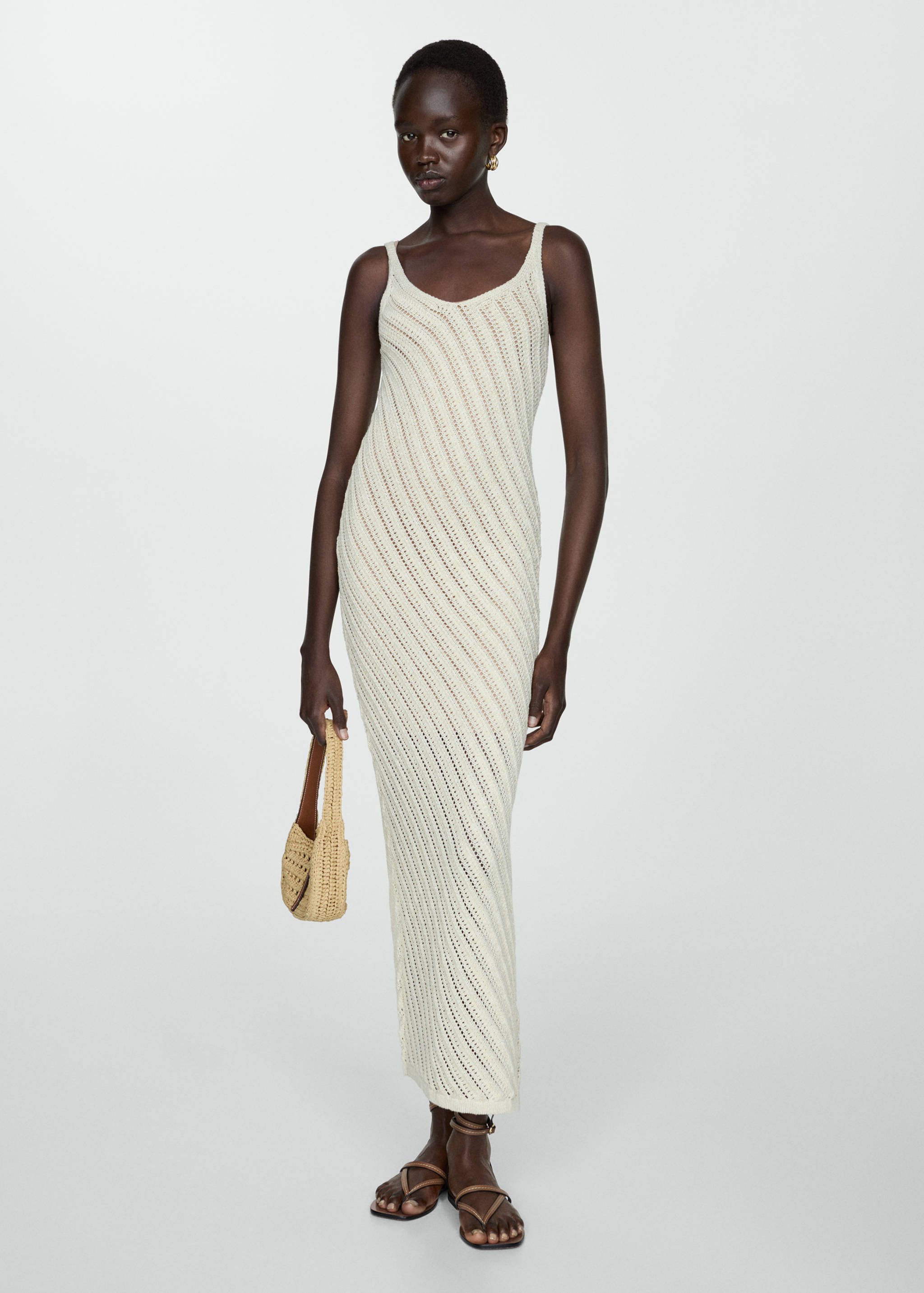 Robe fourreau courte bretelles - Plan général