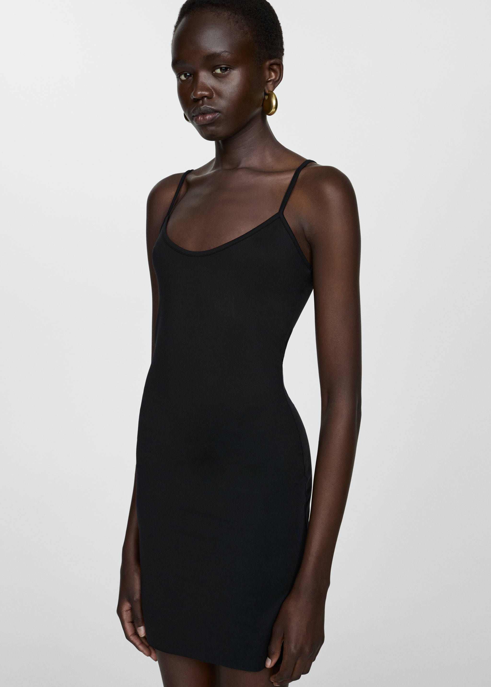 Vestido forro corto tirantes - Plano medio