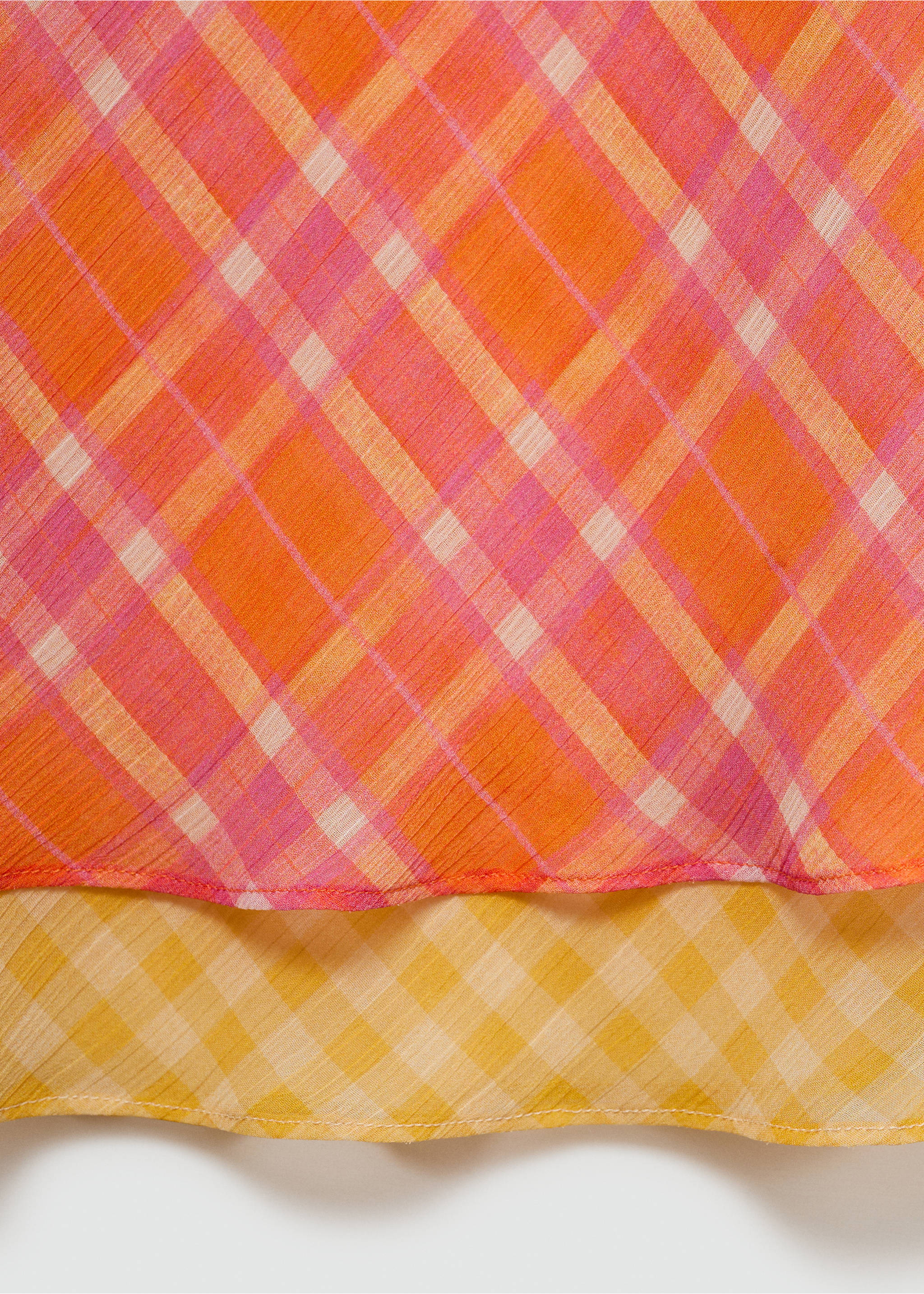 Contrasting print dress - Details of the article 0, Orange. Ref: 77010385-00.