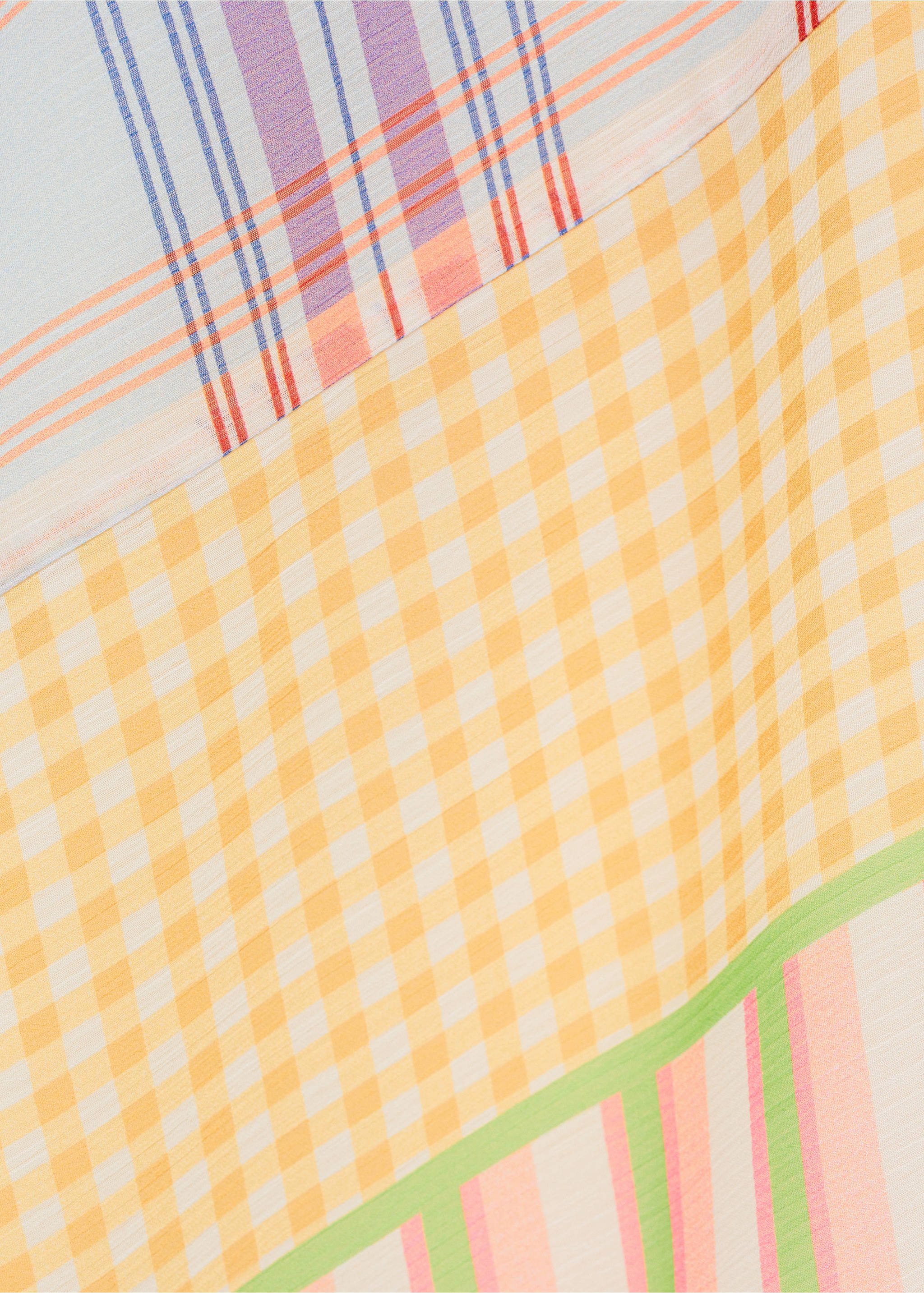 Printed strap dress - Details of the article 0, Ecru. Ref: 77010387-00.