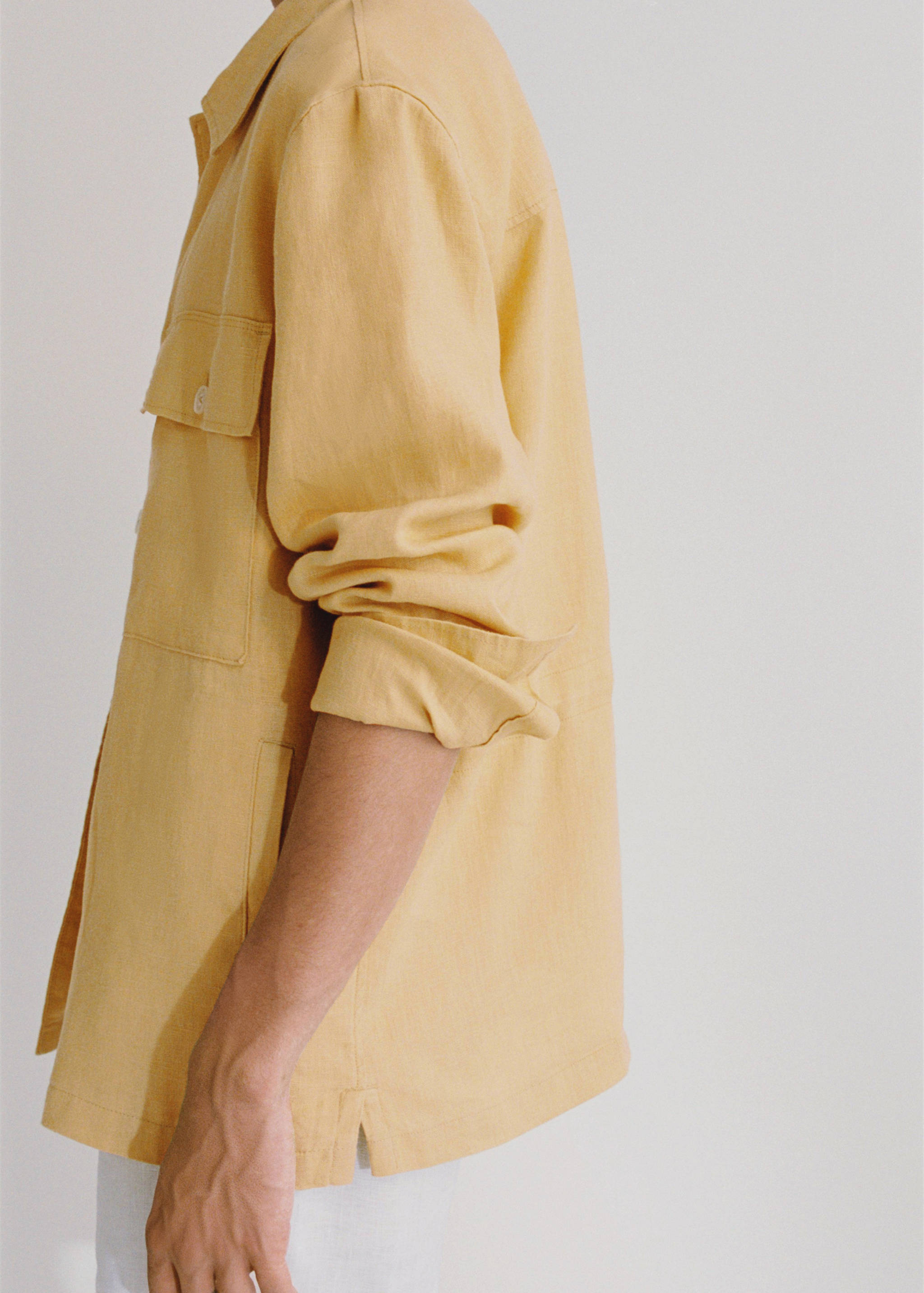 Sobrecamisa 100% lli butxaques - Detall de l'article 3