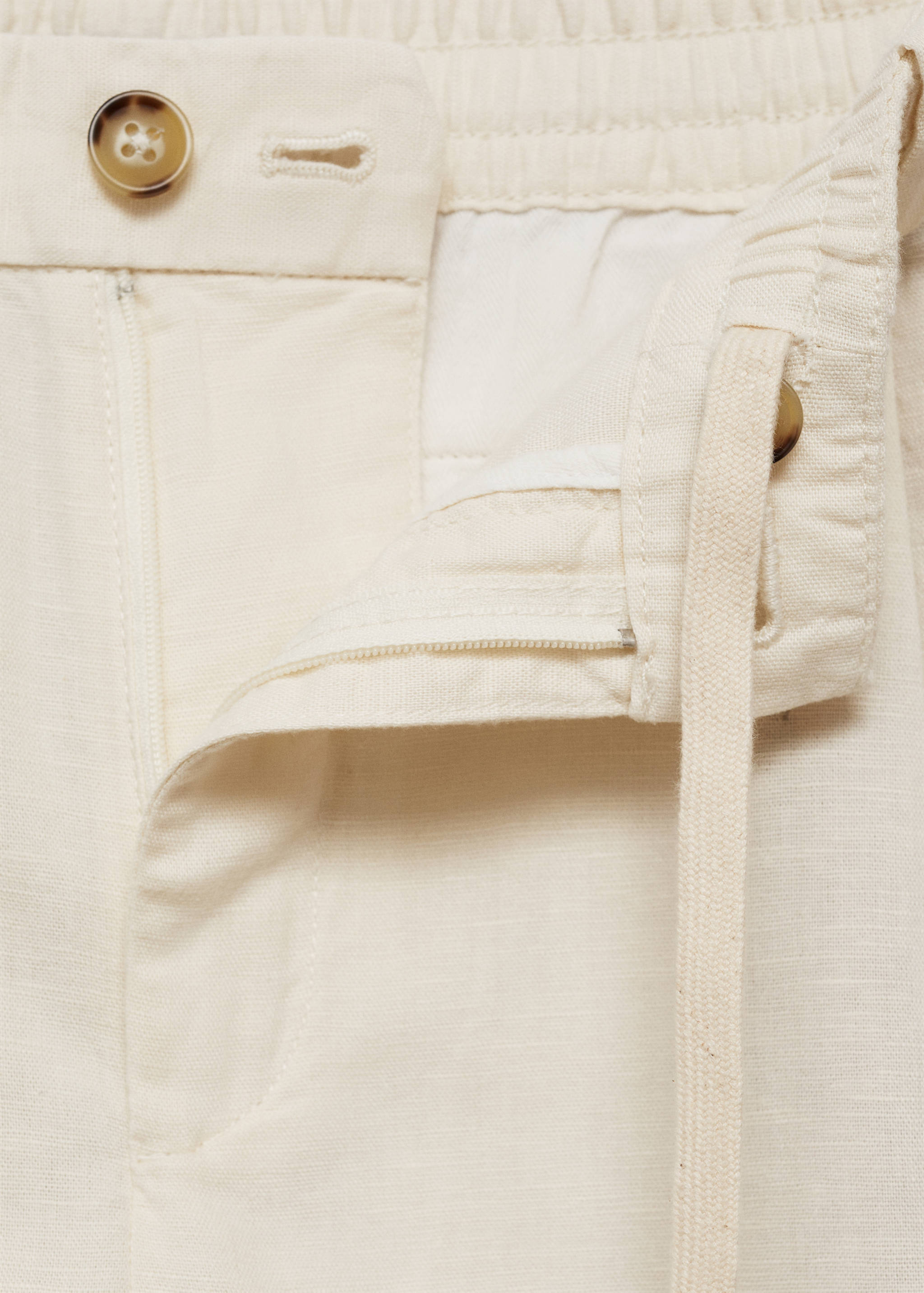 Slim-fit trousers with drawstring - Details of the article 0