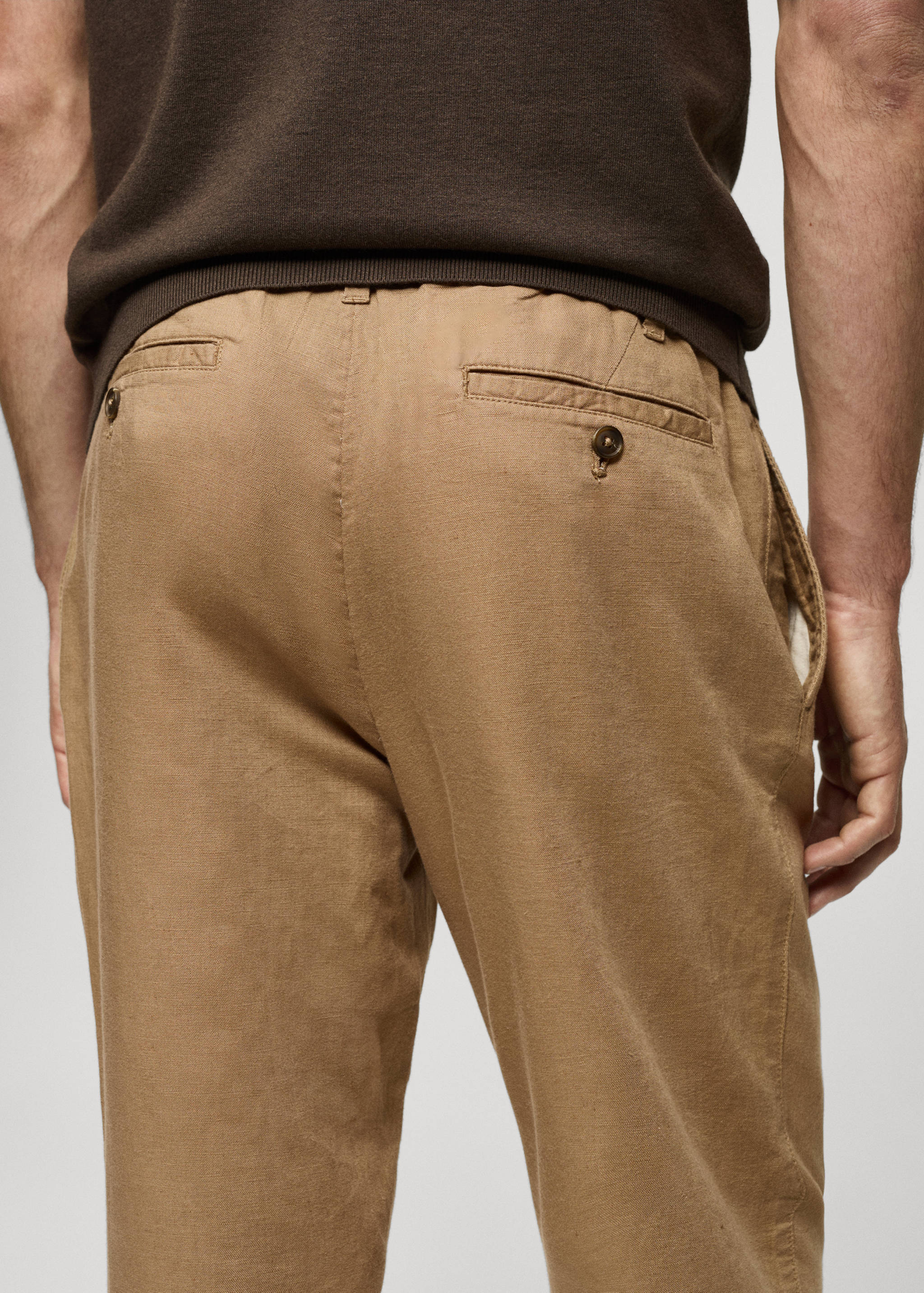 Slim-fit trousers with drawstring - Details of the article 6