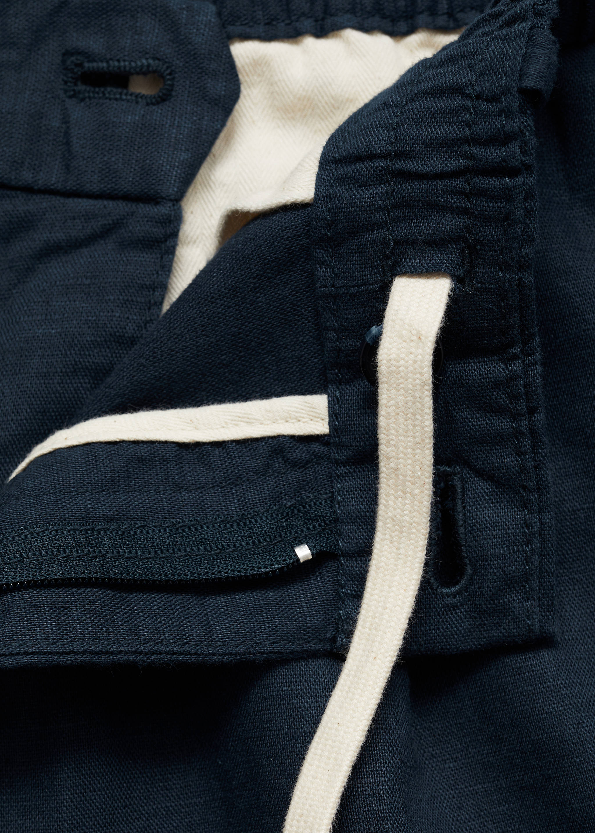 Slim-fit trousers with drawstring - Details of the article 0
