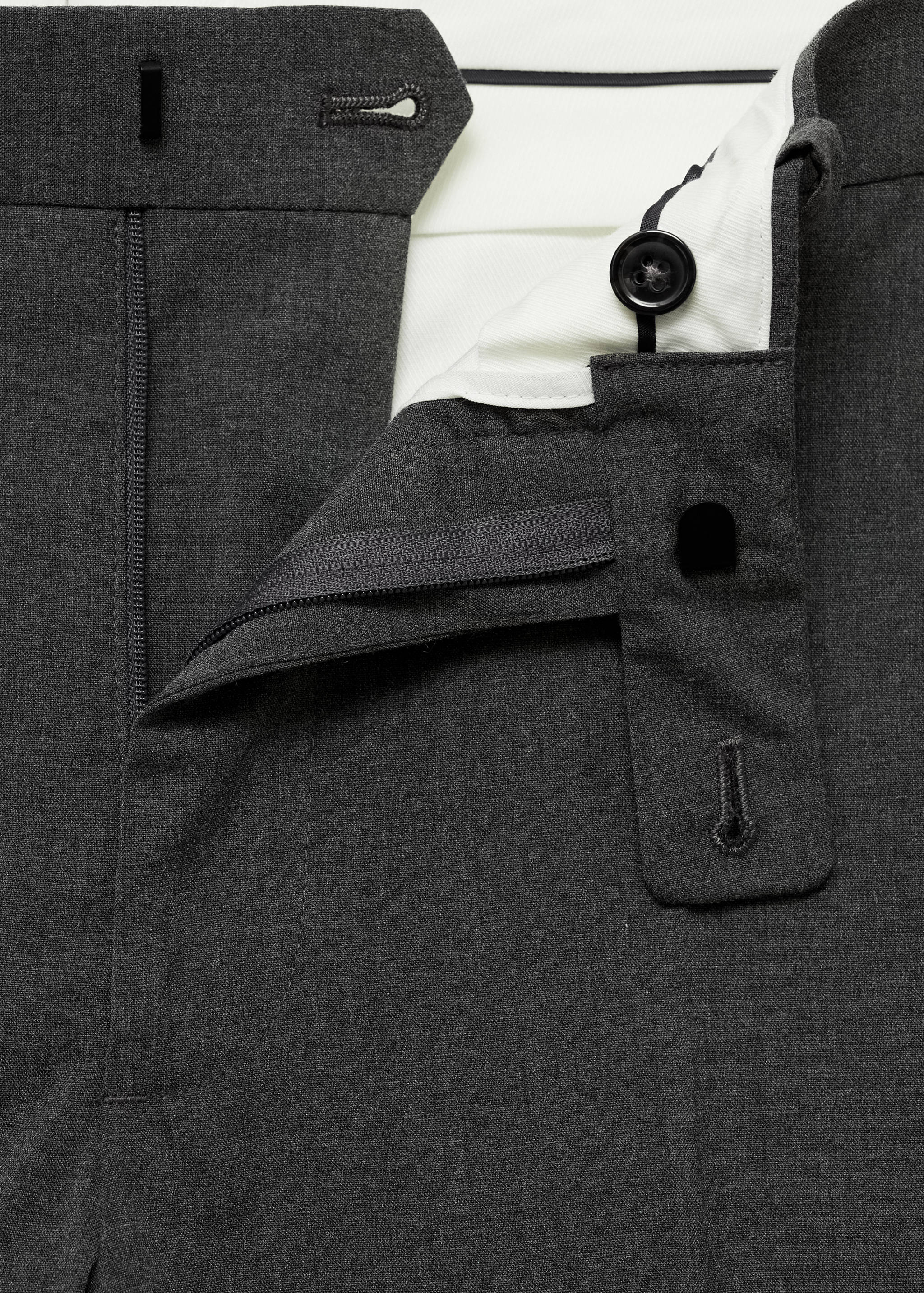 Stretch-fabric slim-fit suit trousers - Details of the article 8