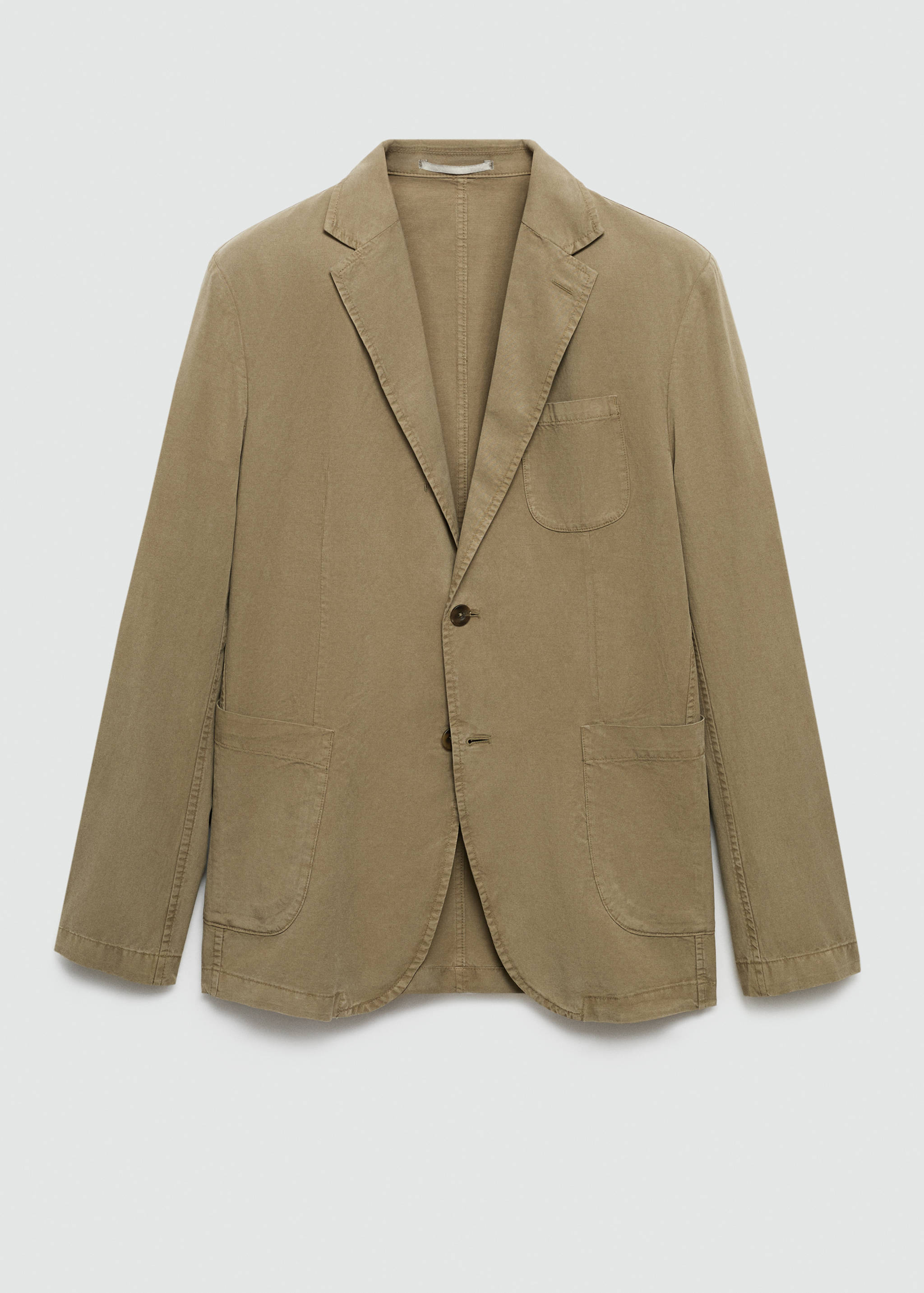 Washed-effect cotton-linen jacket - Article without model
