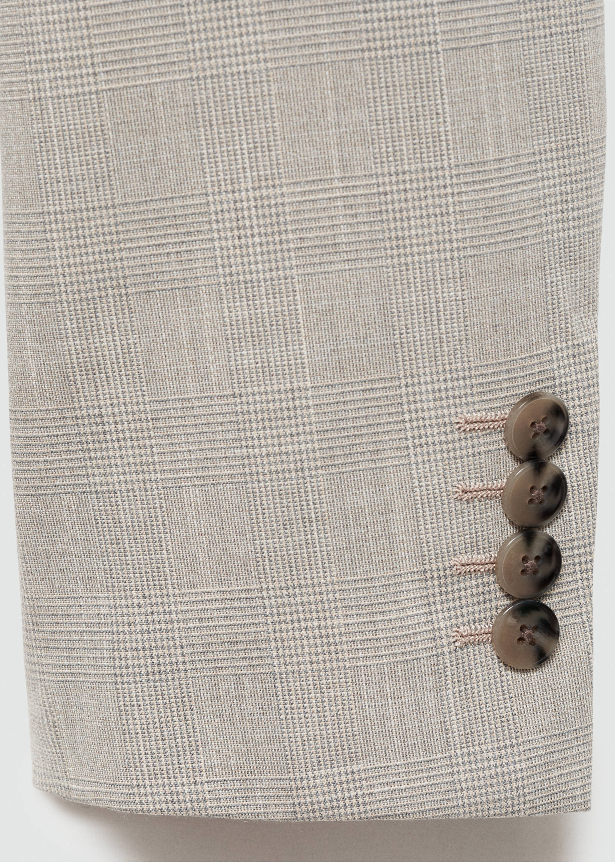 Super slim-fit suit jacket in stretch fabric - Details of the article 8, Light Heather Grey. Ref: 77010576-00.