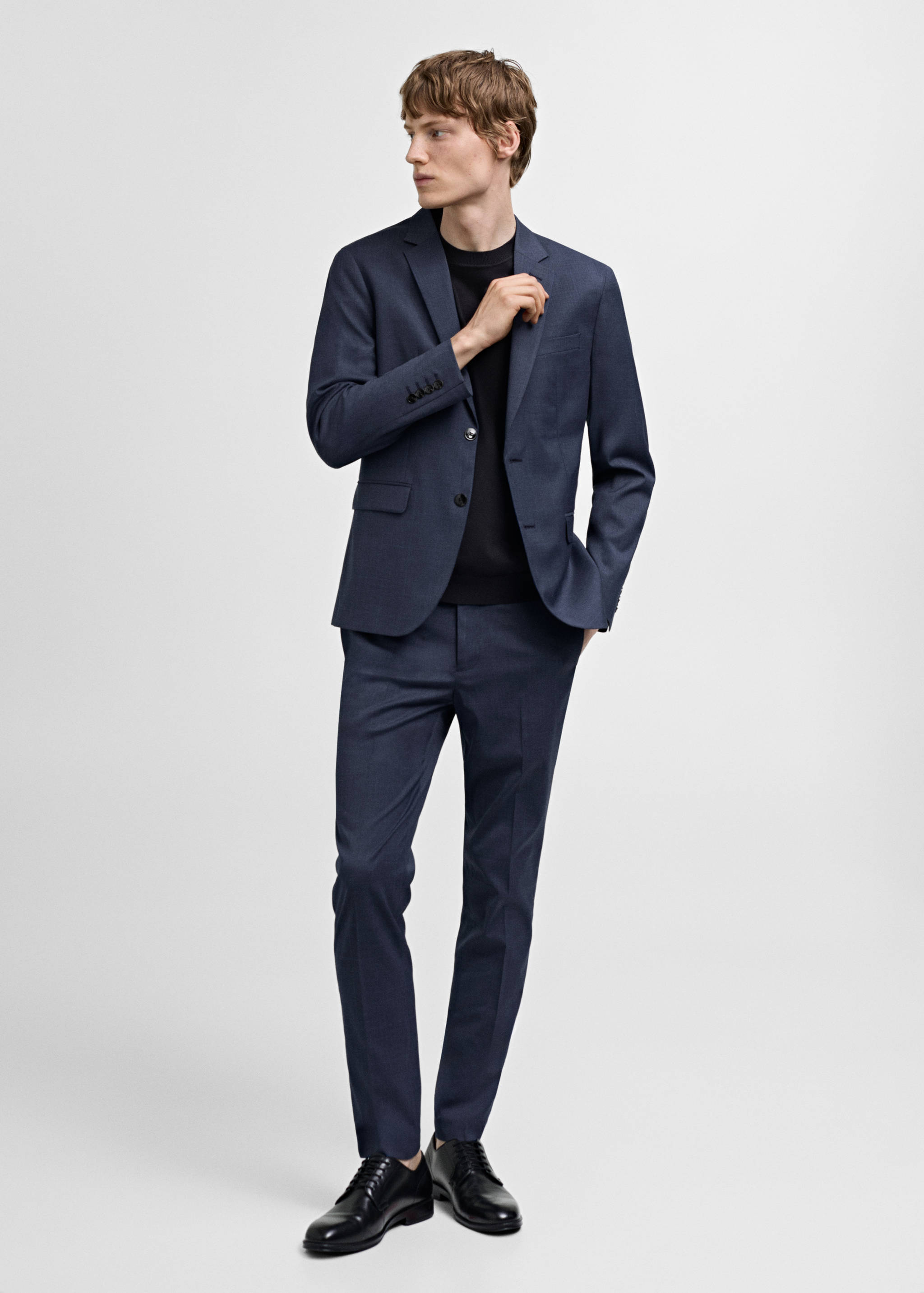 Super slim-fit suit jacket in stretch fabric - General plane