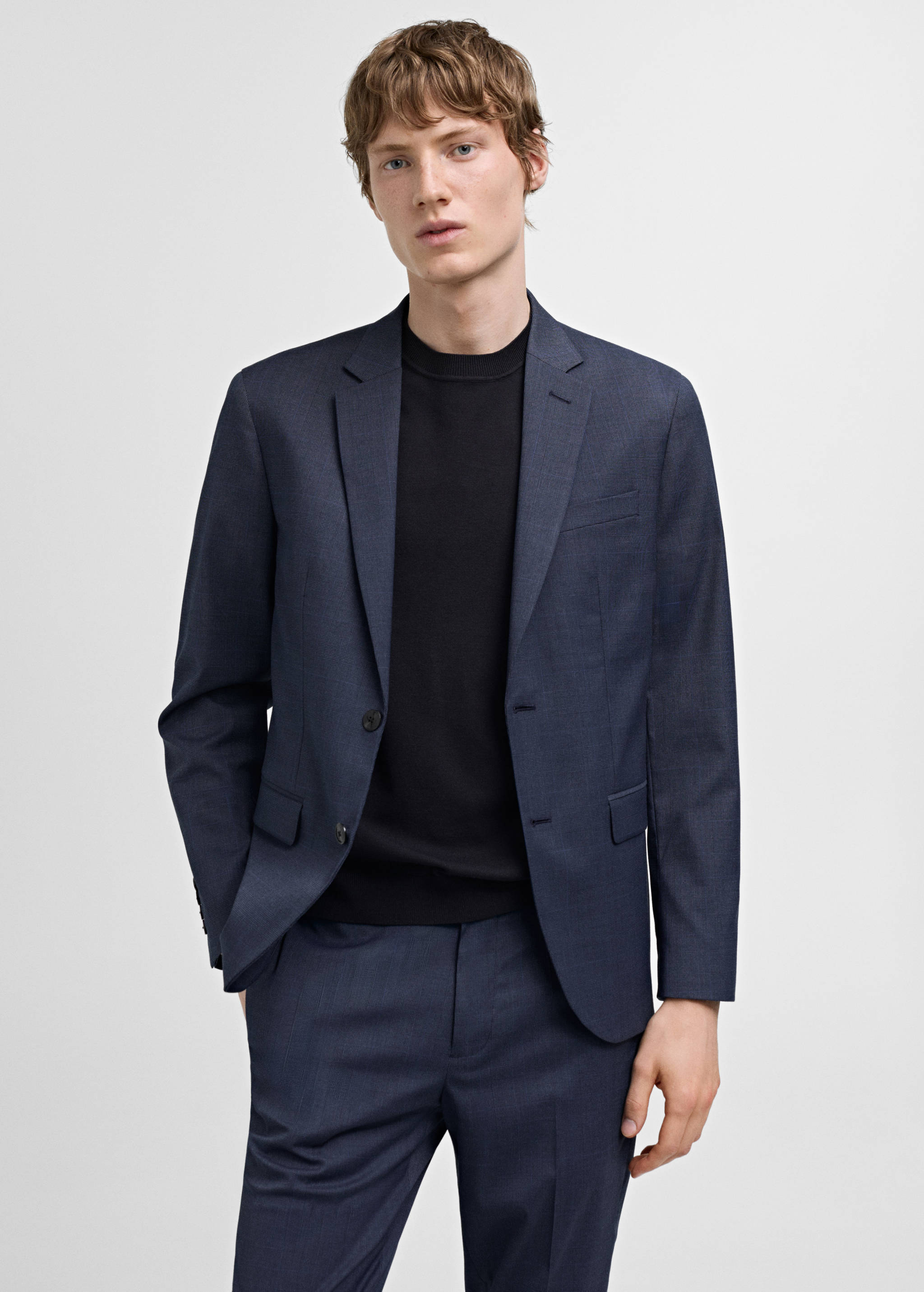 Super slim-fit suit jacket in stretch fabric - Medium plane