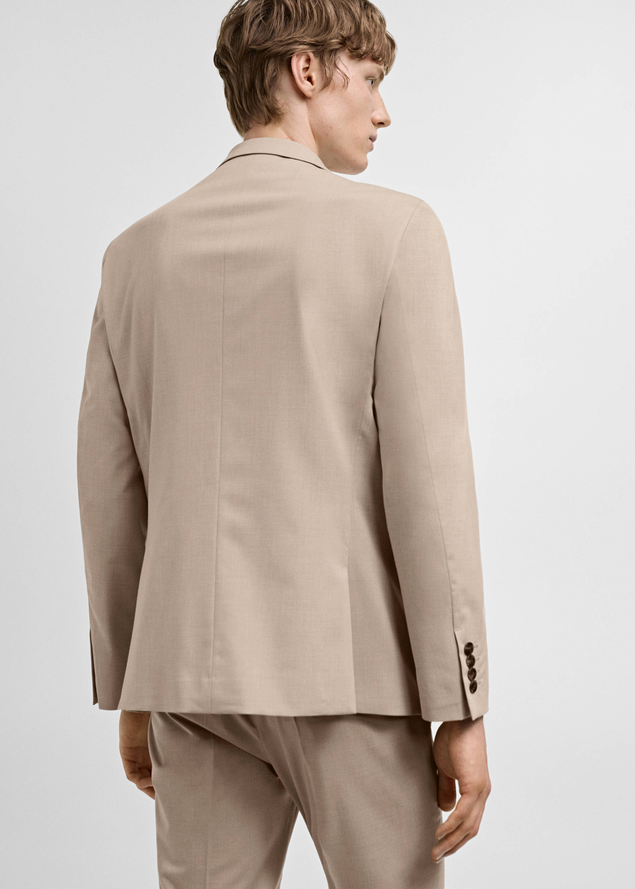 Super slim-fit suit jacket in stretch fabric - Reverse of the article