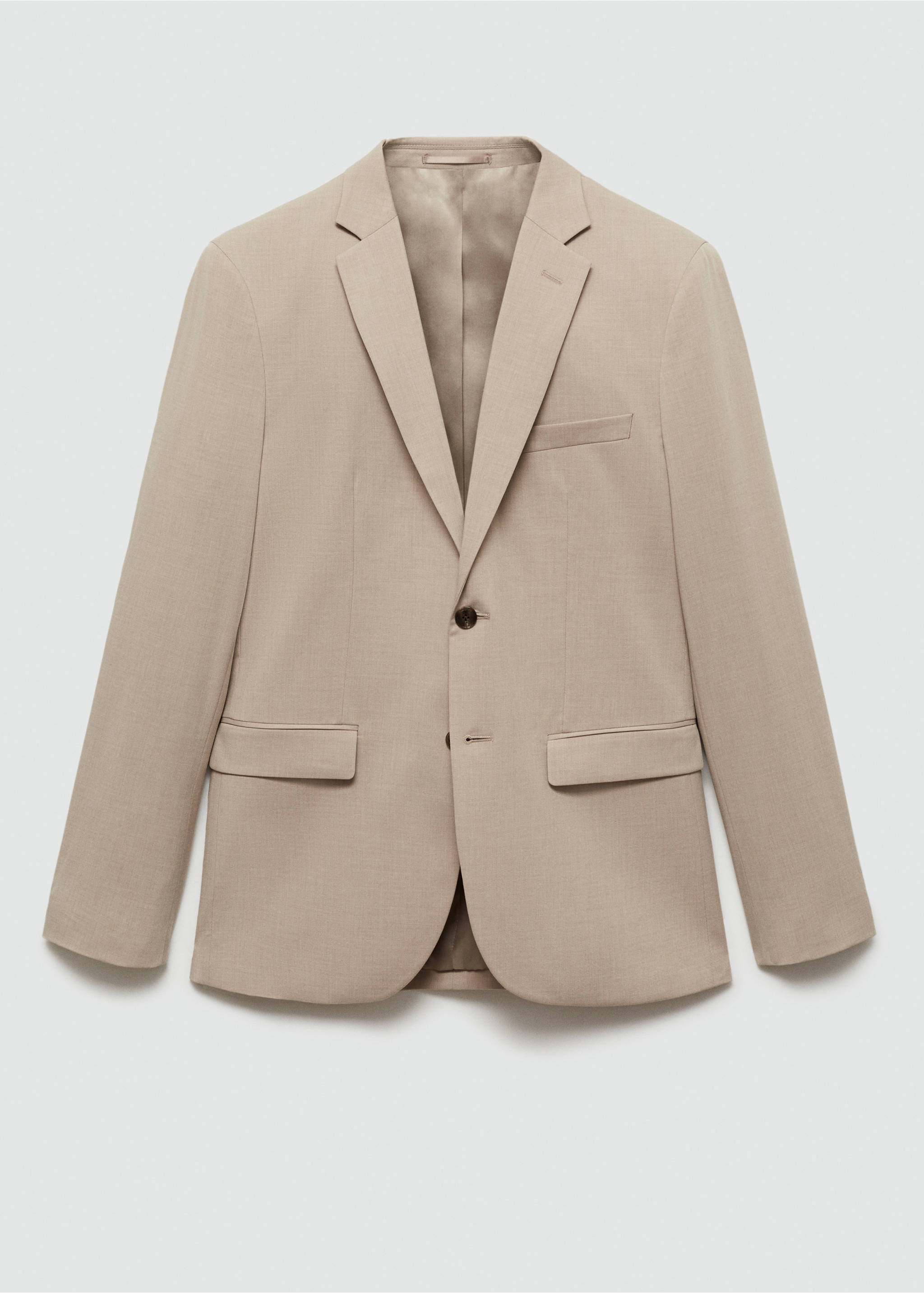 Kavaj super slim fit stretchmaterial - Artikel utan modell, Beige. Ref: 77010578-00.