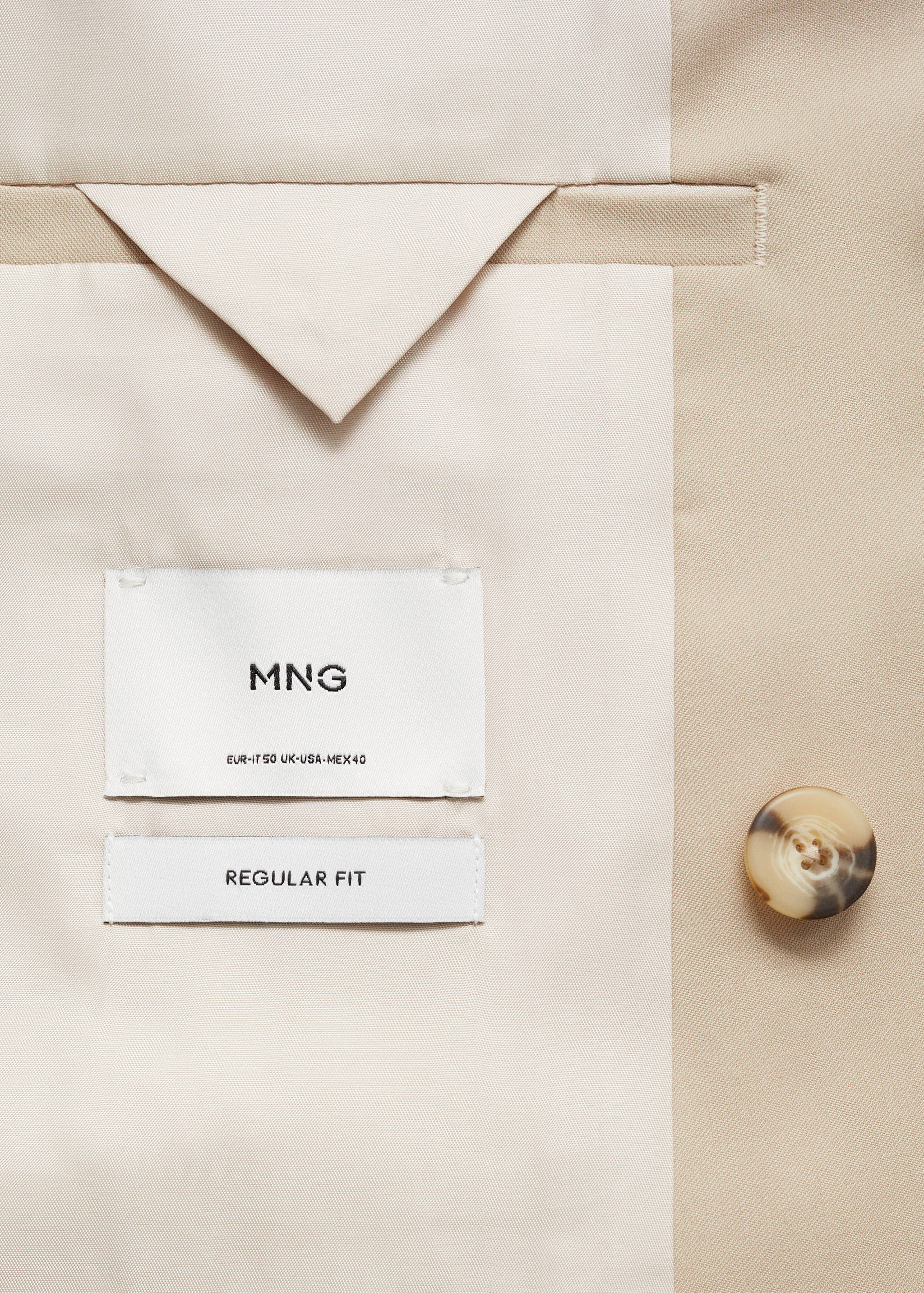 Double-breasted regular-fit suit jacket - Details of the article 0