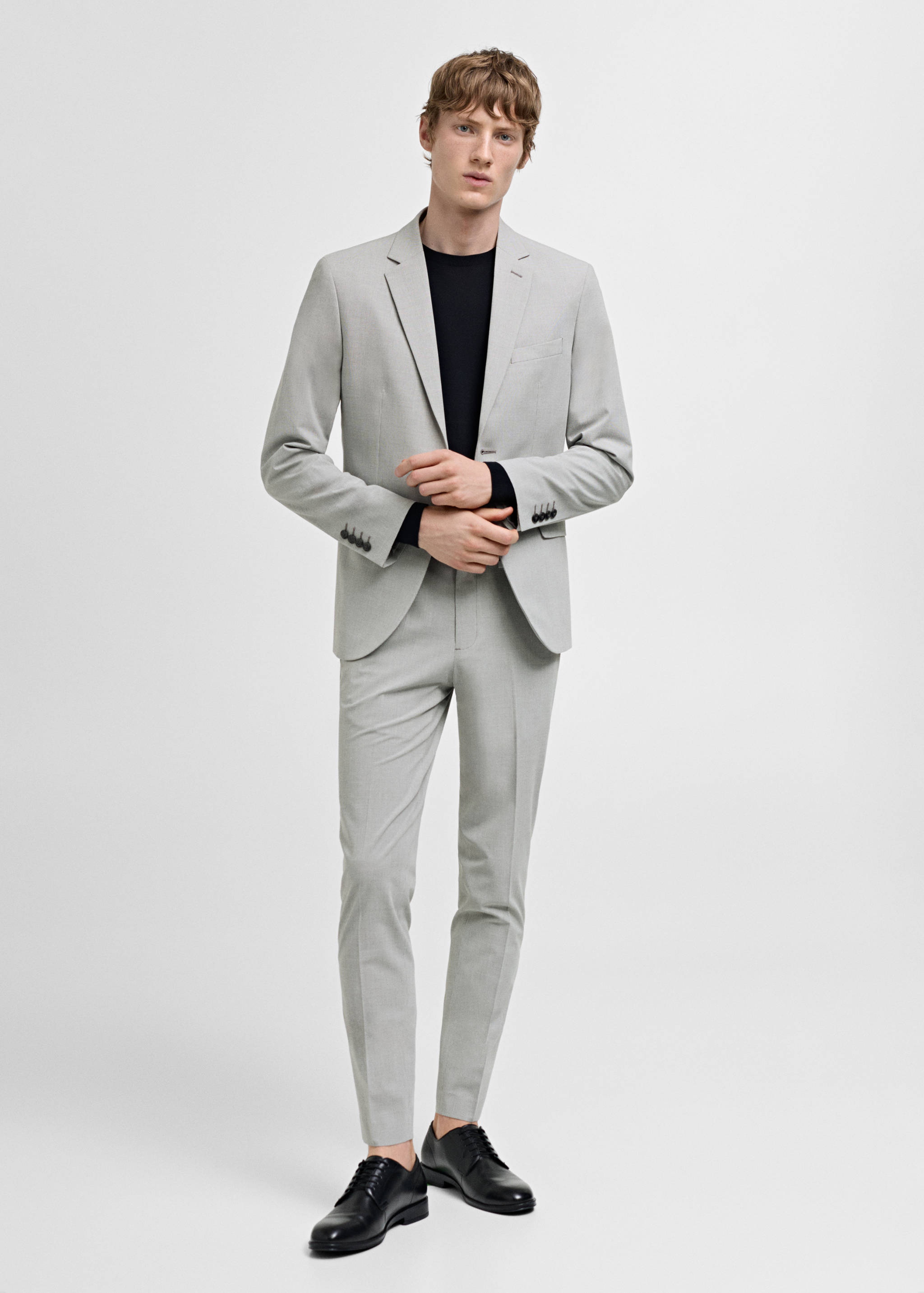Super slim-fit suit jacket in stretch fabric - General plane