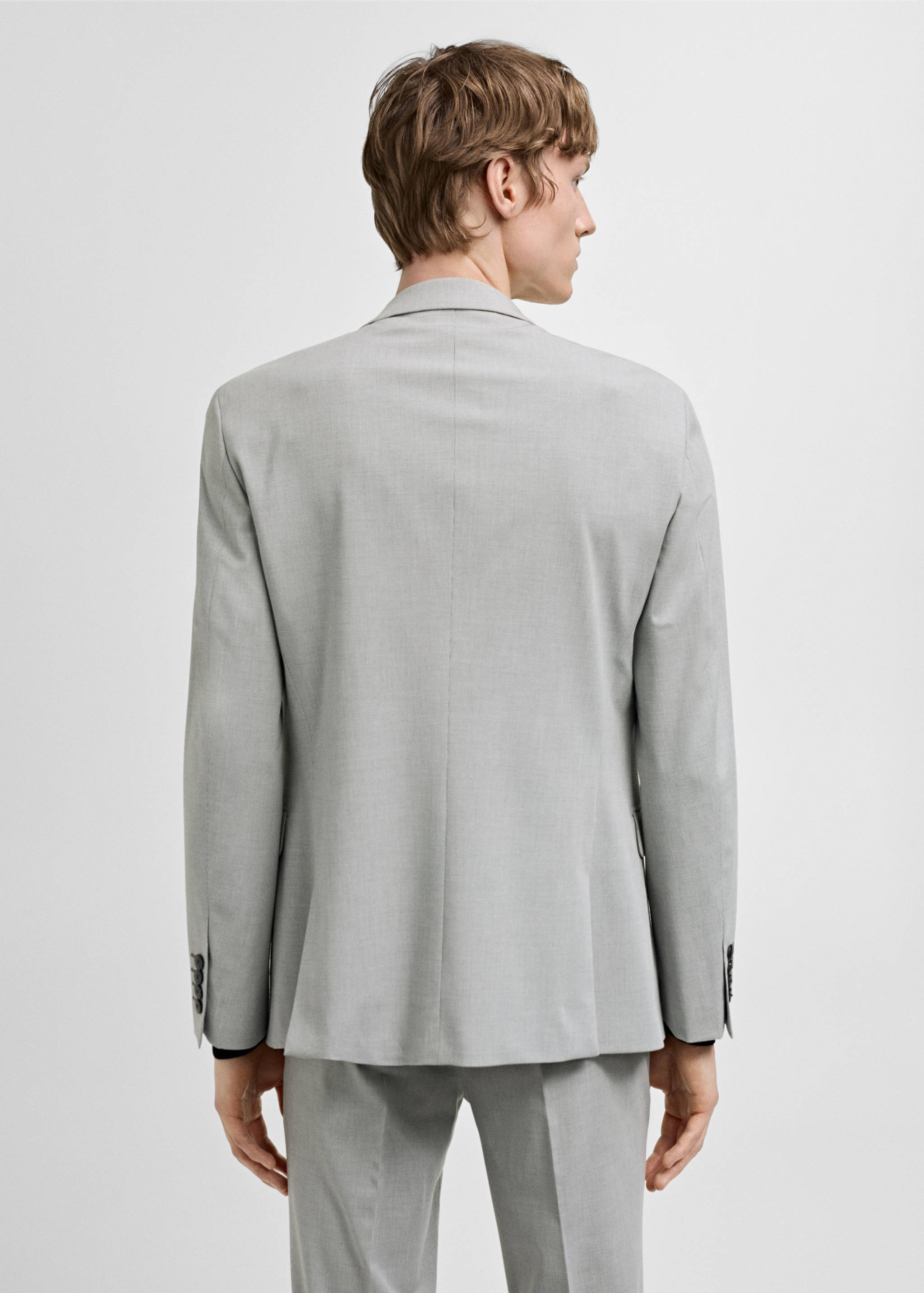 Super slim-fit suit jacket in stretch fabric - Reverse of the article